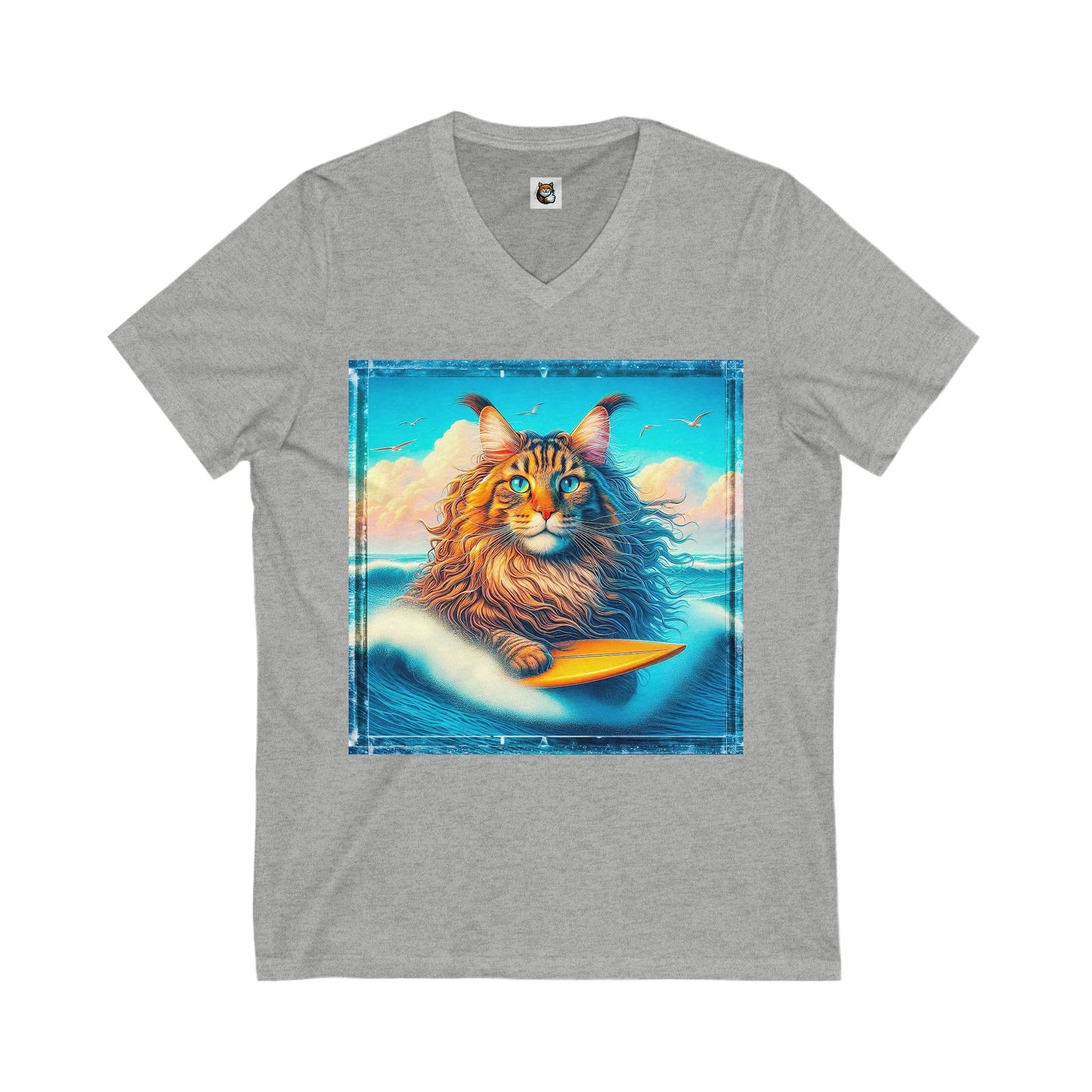 Maine Coon Unisex Jersey Short Sleeve V-Neck Tee