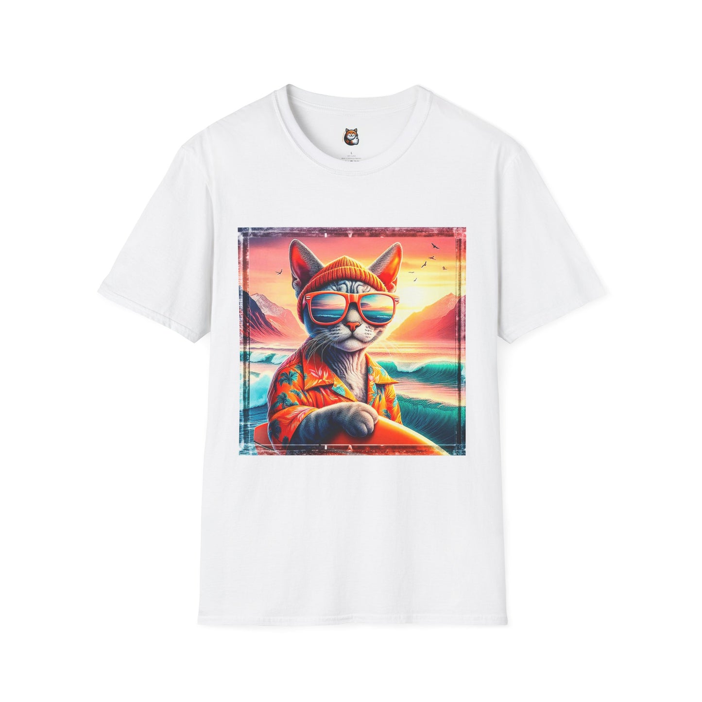 Devon Rex Cat Unisex Softstyle T-Shirt