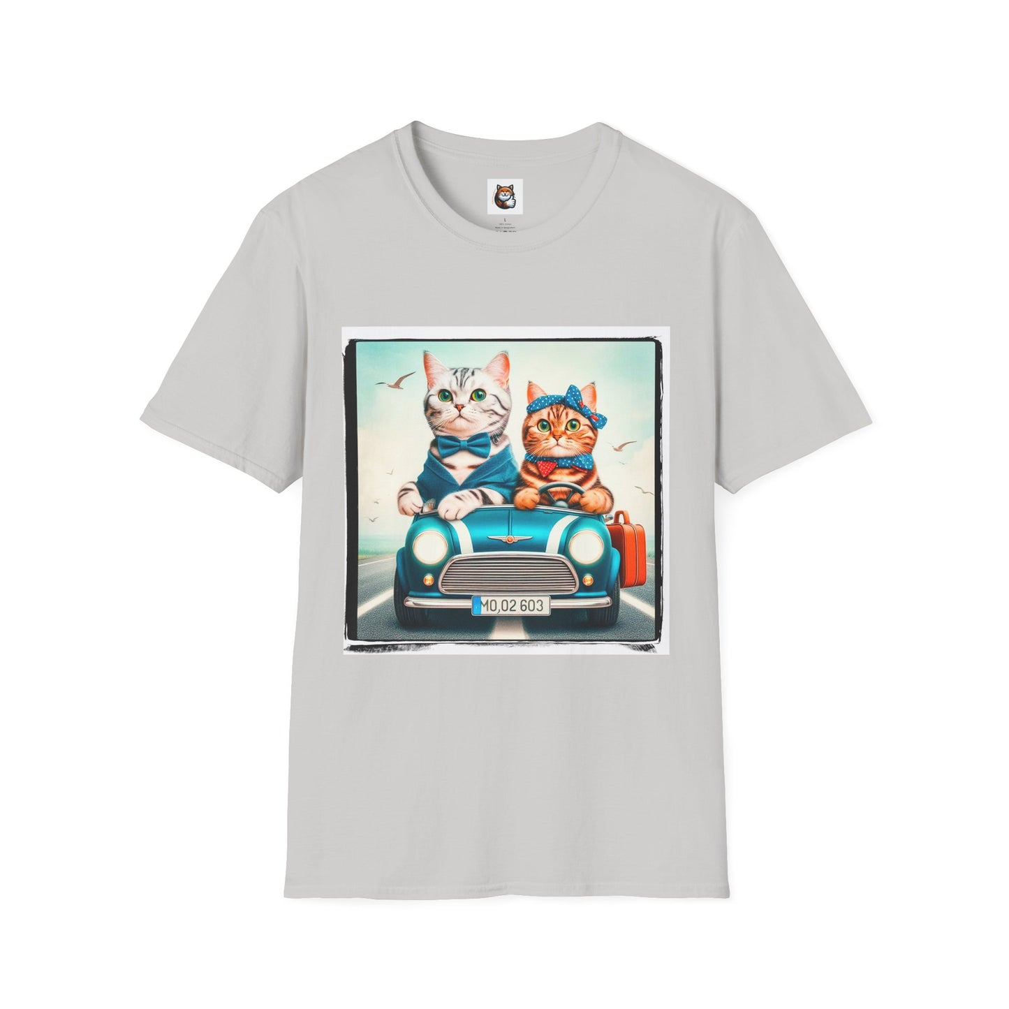 American Shorthair couple driving Softstyle T-Shirt