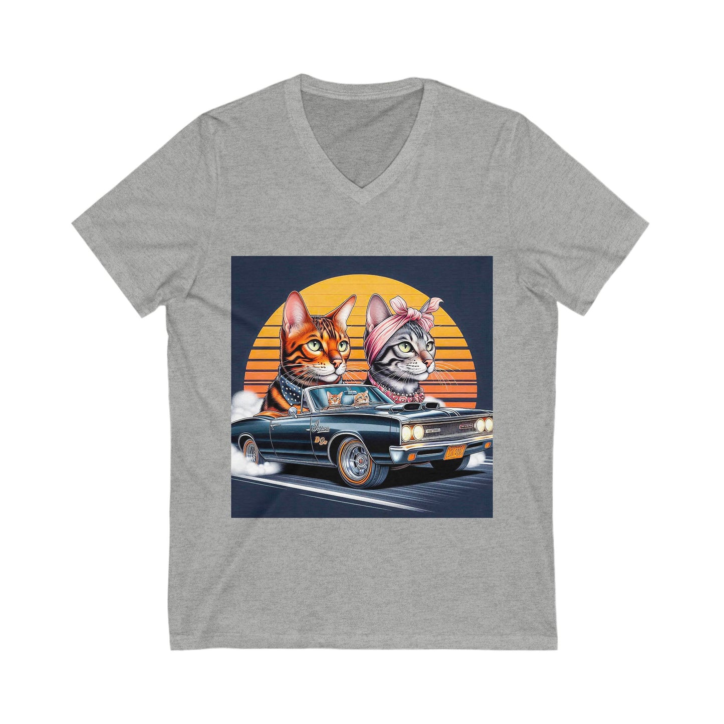 Wacky Bengal Unisex Jersey Short Sleeve V-Neck Tee