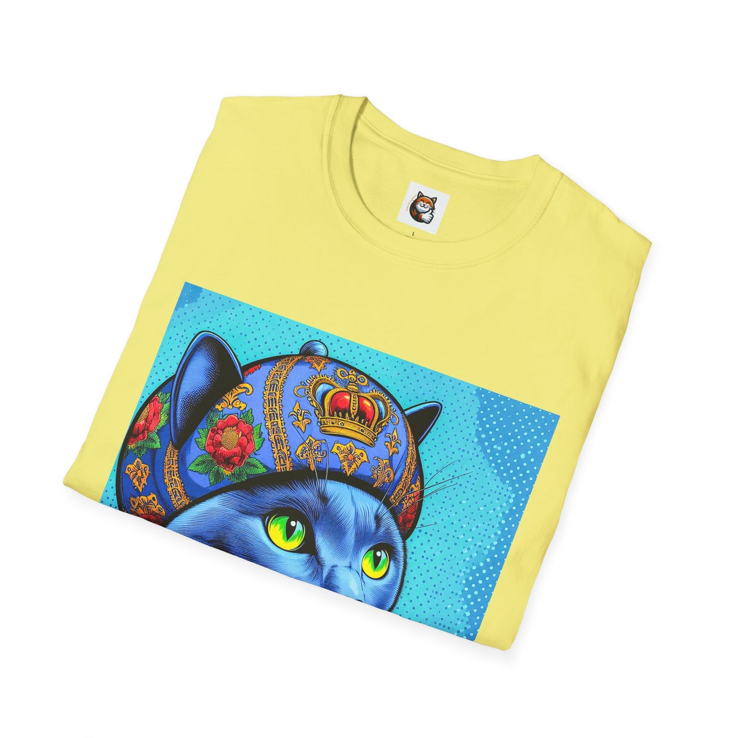 Russian Blue Cat Unisex Softstyle T-Shirt