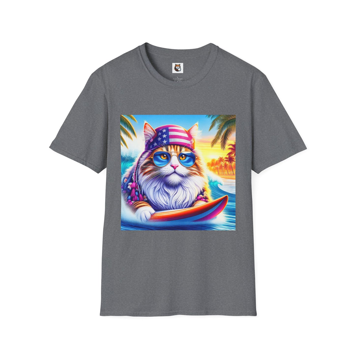Siberian Cat American surfer