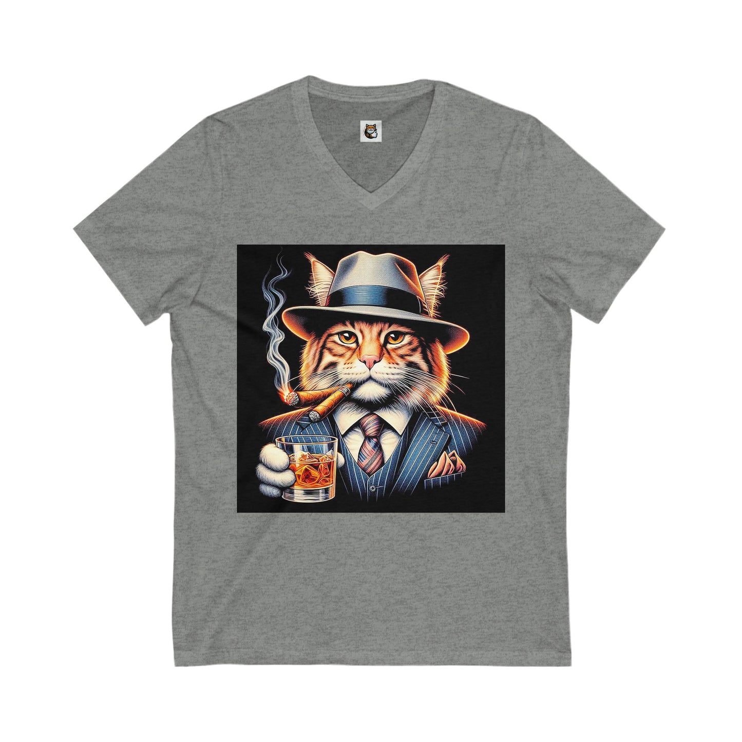 Maine Coon Unisex Jersey Short Sleeve V-Neck Tee