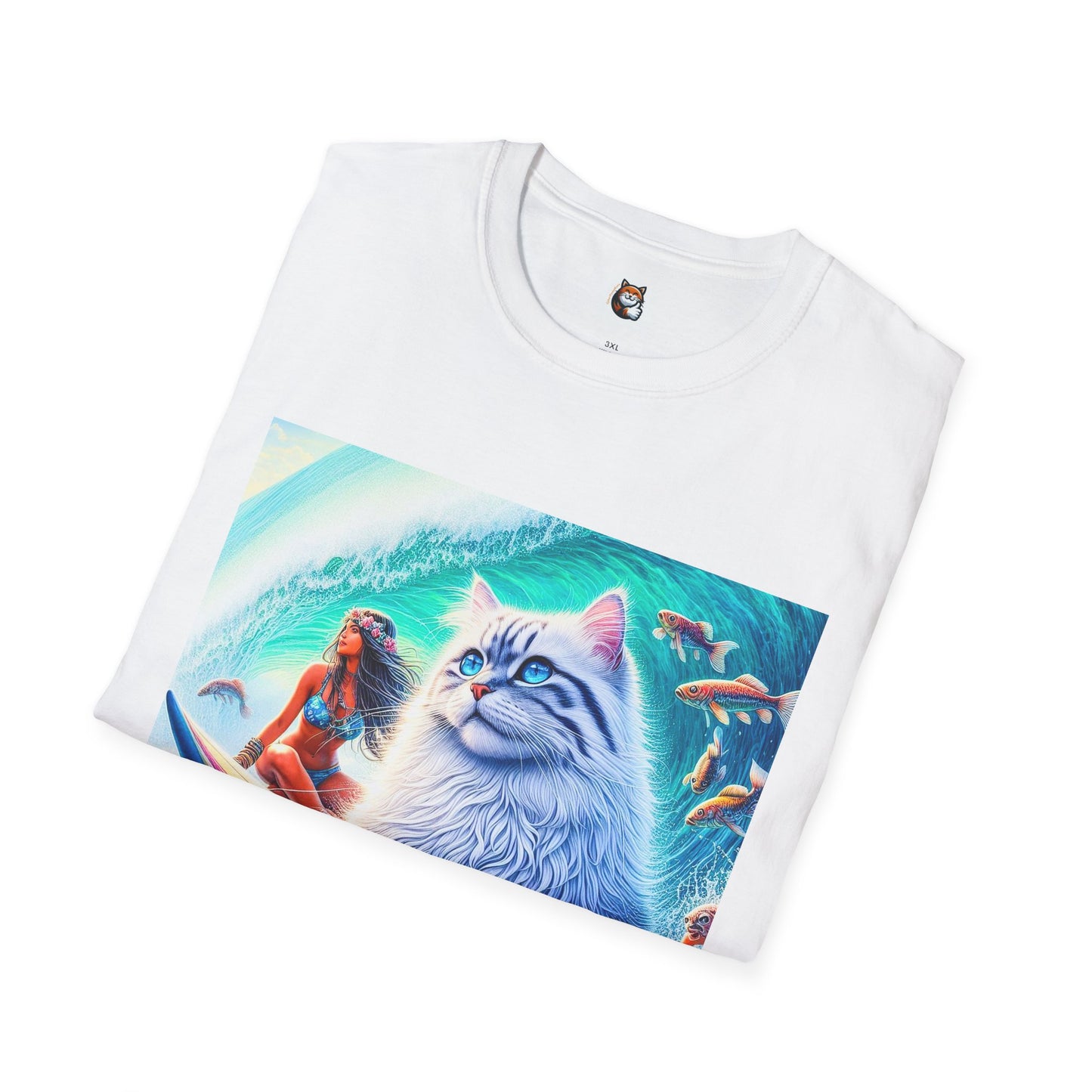 Siberian Cat surfs up shirt