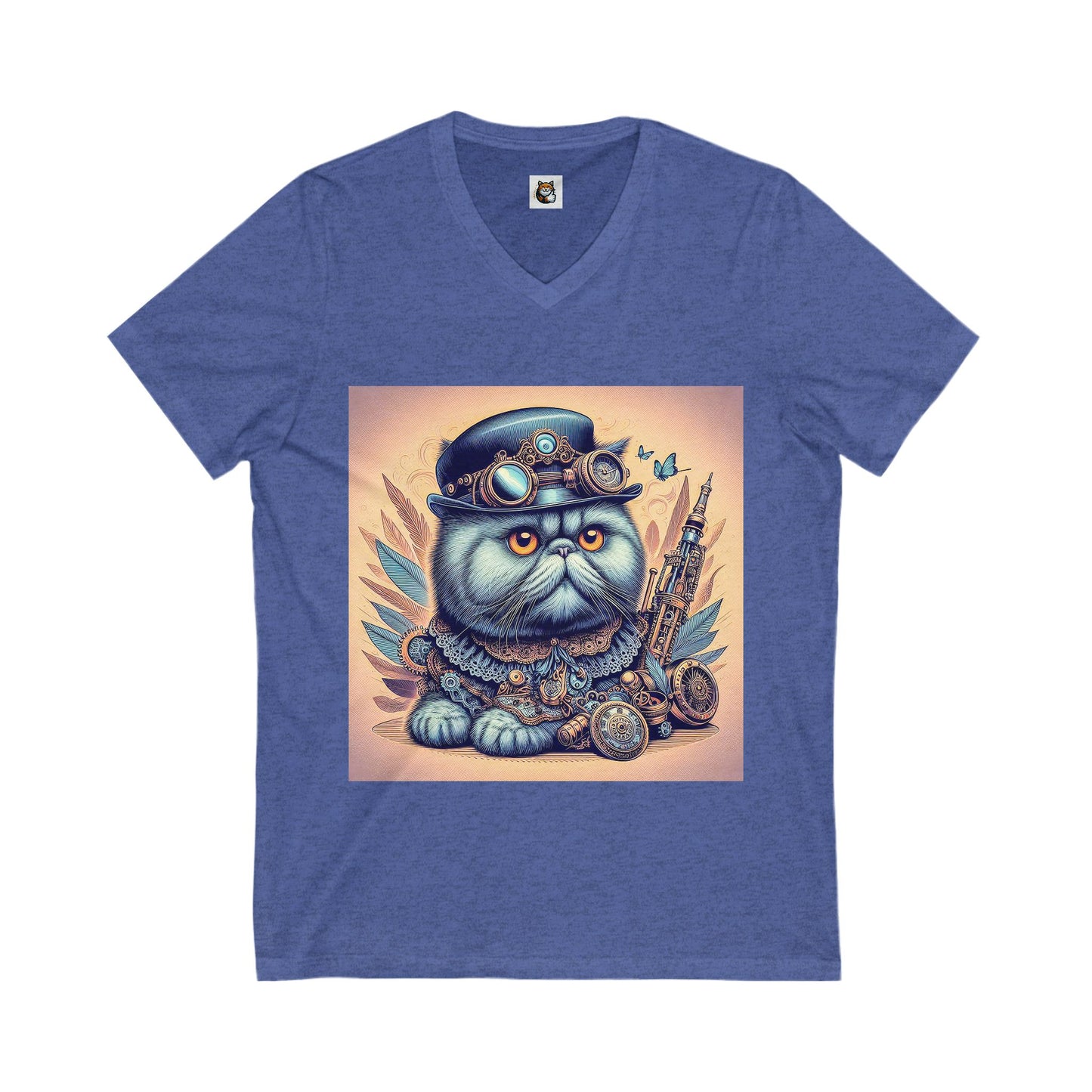 - Selkirk Rex Design V-Neck metal and gears