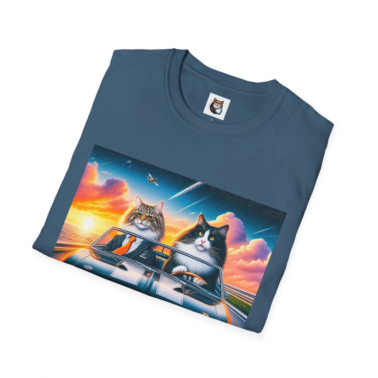 Wacky Norwegian Forest Cat Unisex Softstyle T-Shirt