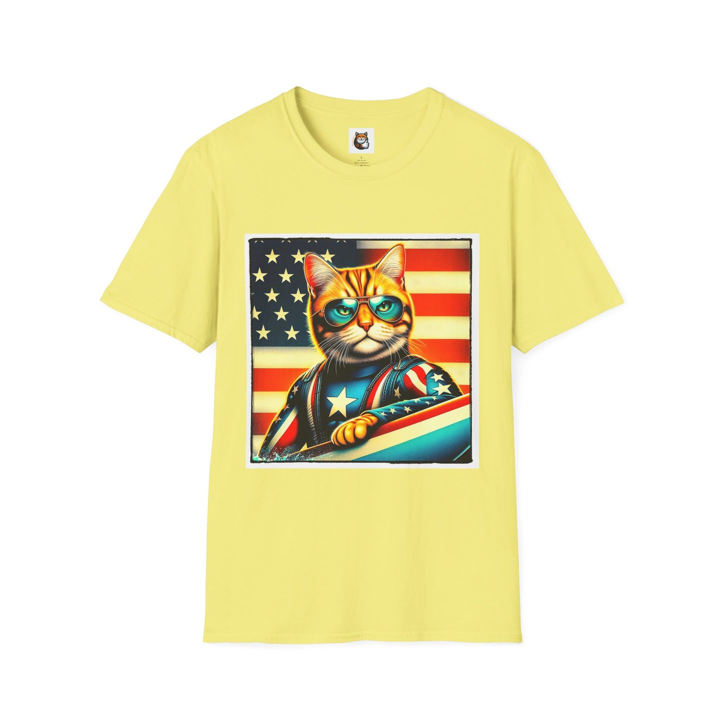 American Shorthair surfing Softstyle T-Shirt