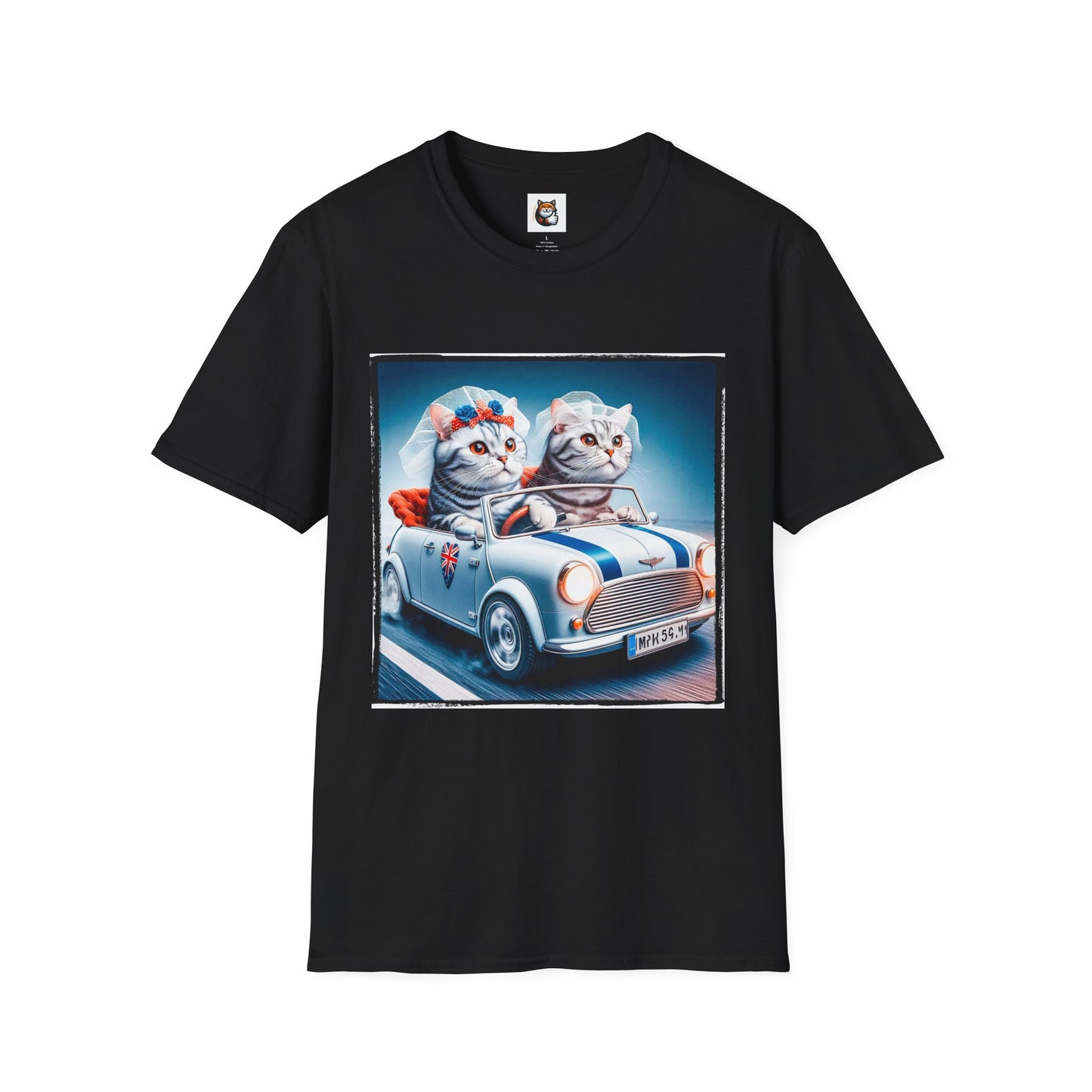 Wacky American Shorthair driving Softstyle T-Shirt