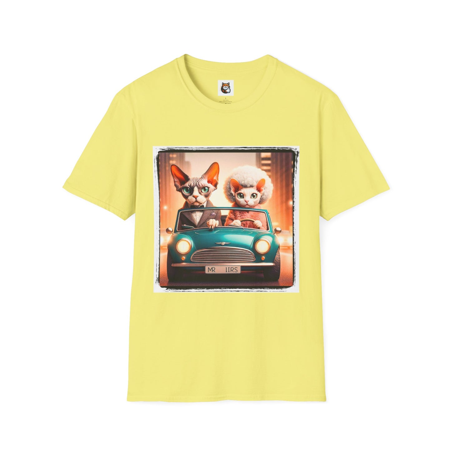 Wacky Devon Rex Cat Unisex Softstyle T-Shirt