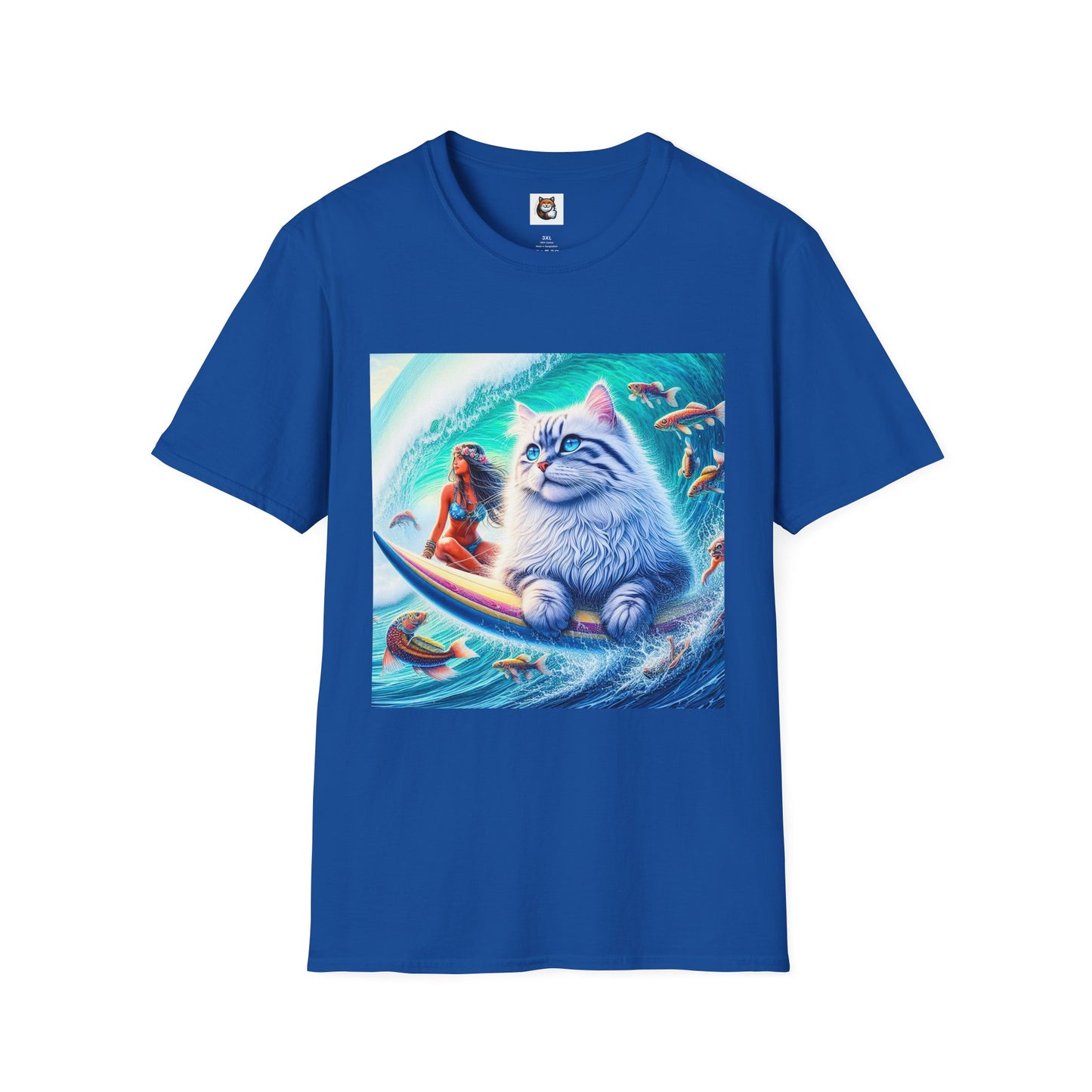 Siberian Cat surfs up shirt