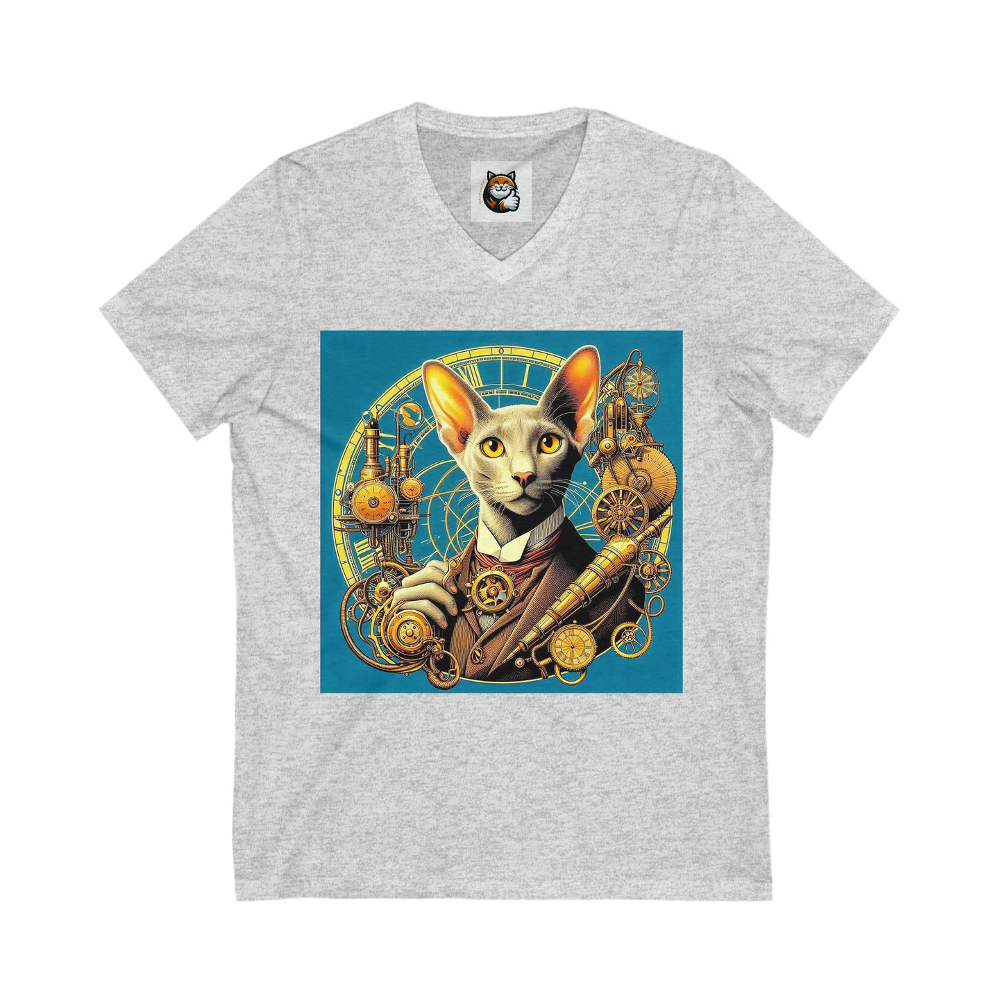 Oriental Shorthair Unisex Jersey Short Sleeve V-Neck Tee