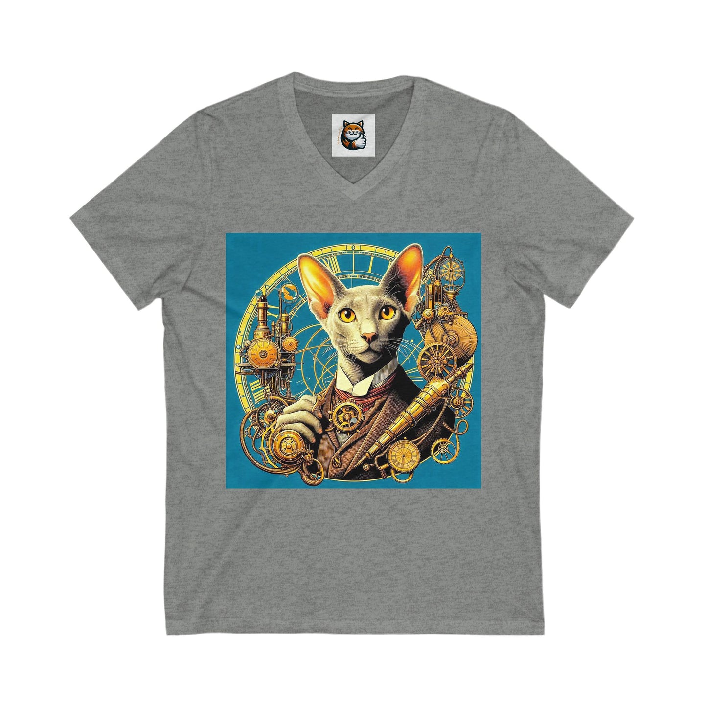 Oriental Shorthair Unisex Jersey Short Sleeve V-Neck Tee