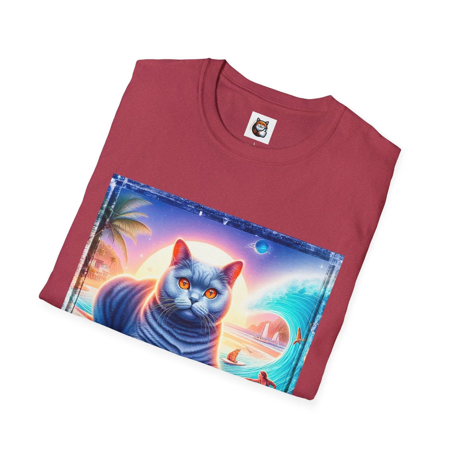 British Shorthair ocean Softstyle T-Shirt by Printify