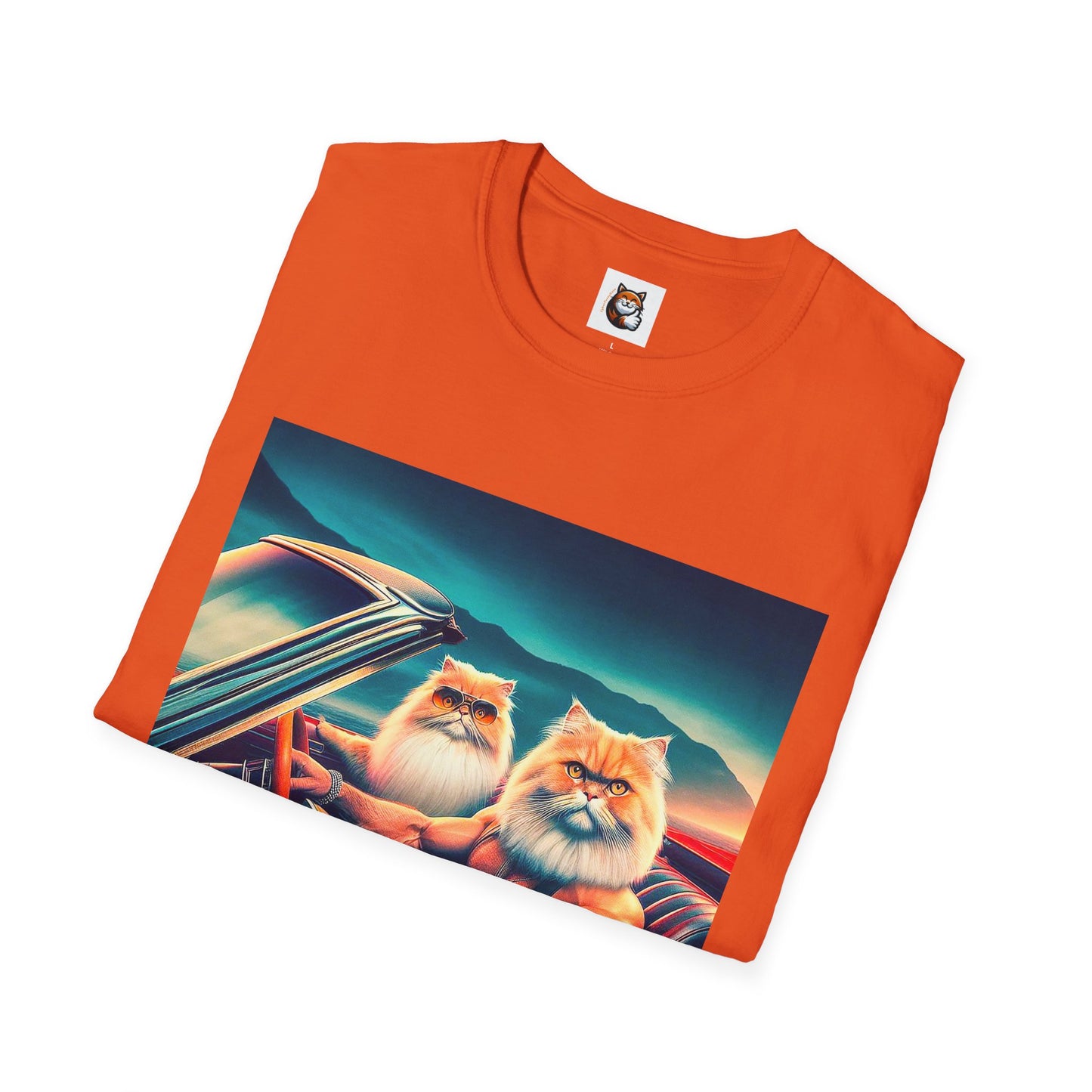 Wacky Persian Cat Unisex Softstyle T-Shirt