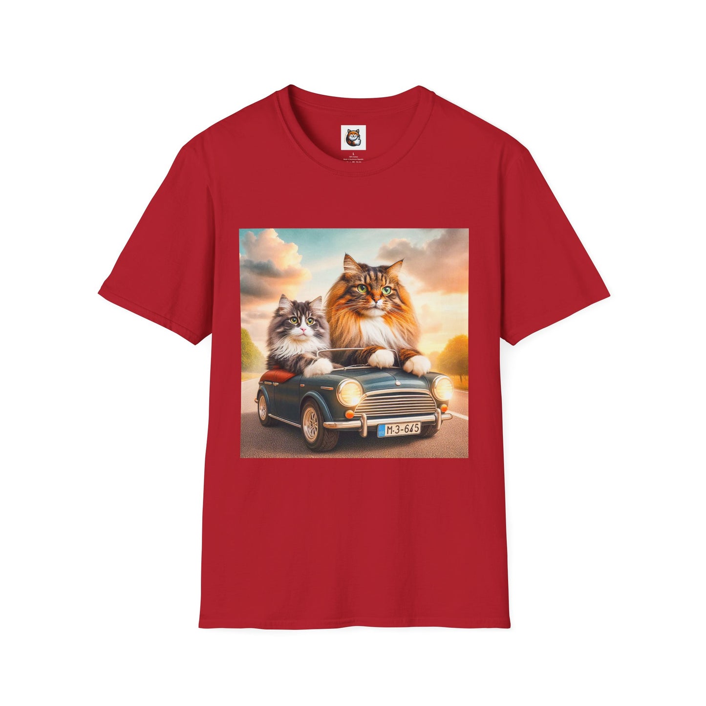 Wacky Norwegian Forest Cat Unisex Softstyle T-Shirt