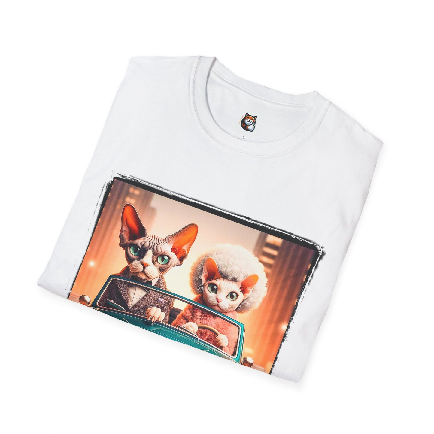 Wacky Devon Rex Cat Unisex Softstyle T-Shirt