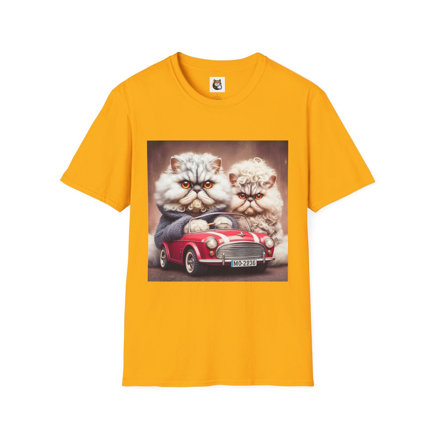 Wacky Selkirk Rex Cat T-Shirt angry couple