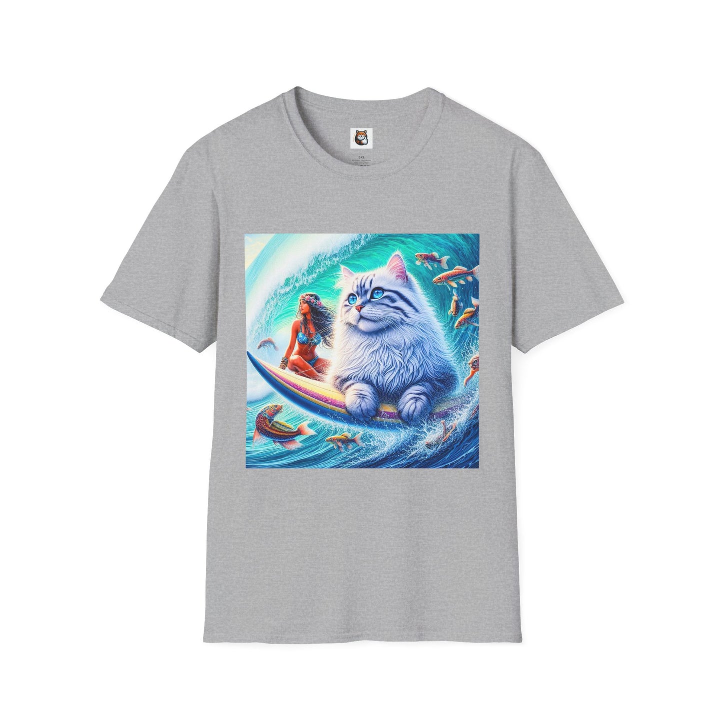 Siberian Cat surfs up shirt