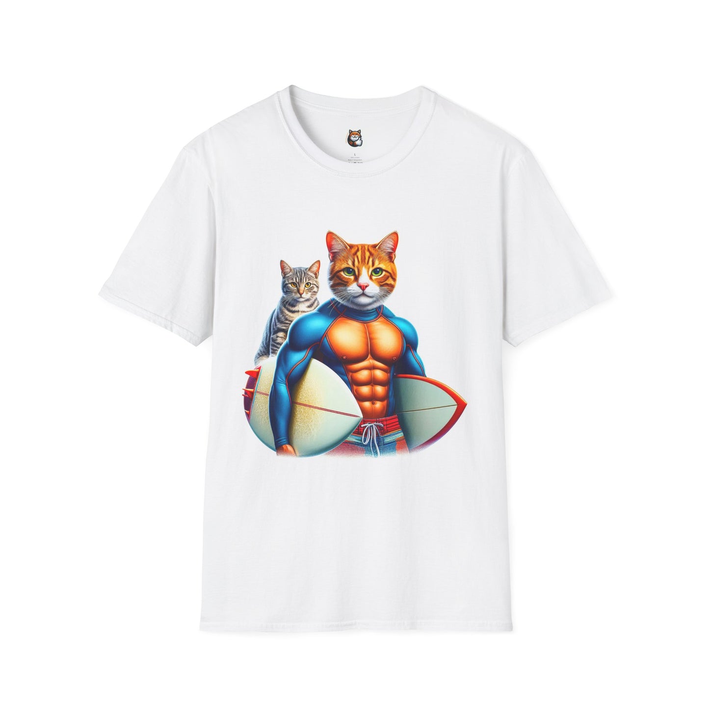Domestic Cat Unisex Surfer T-Shirt