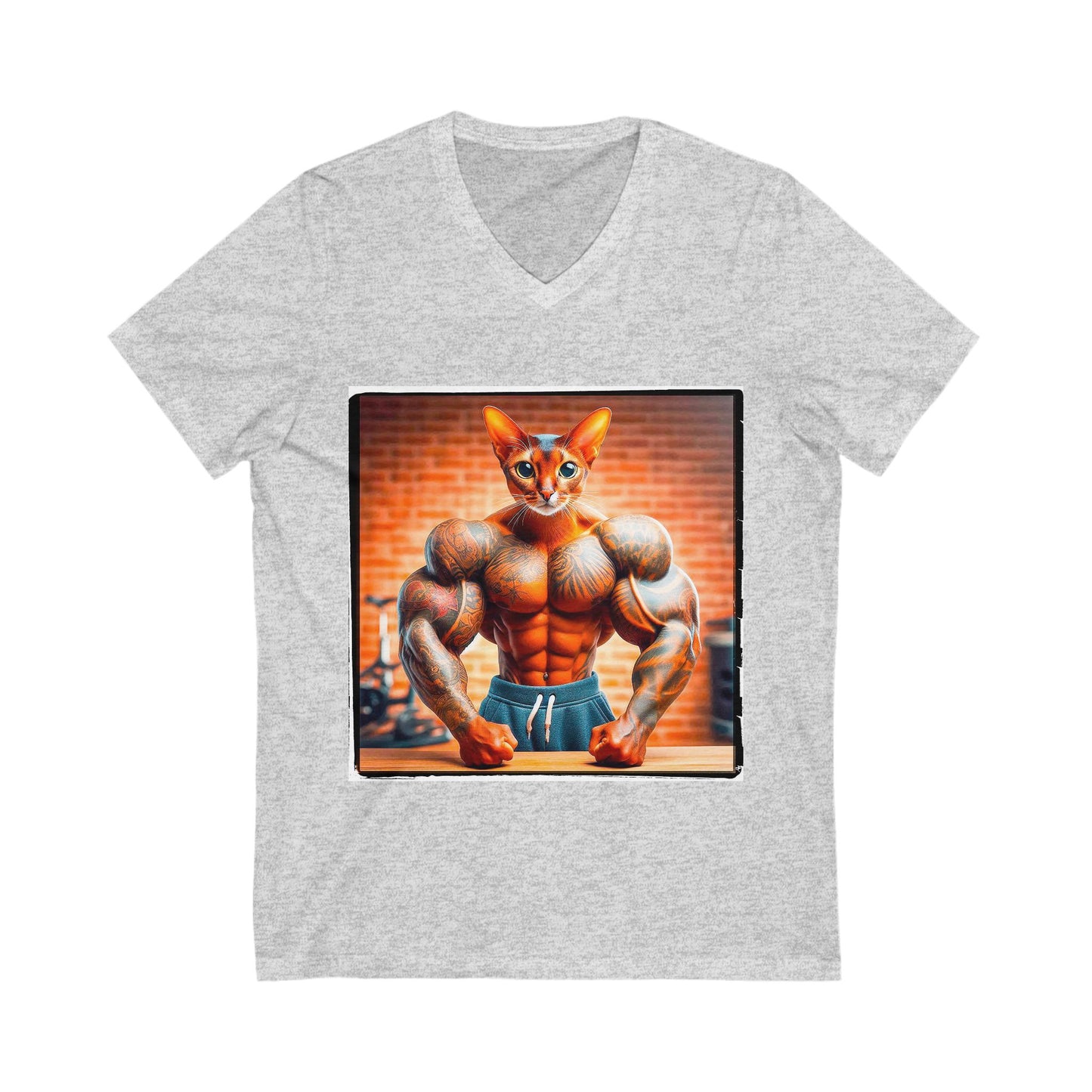 Abyssinian muscles Jersey Short Sleeve V-Neck Tee