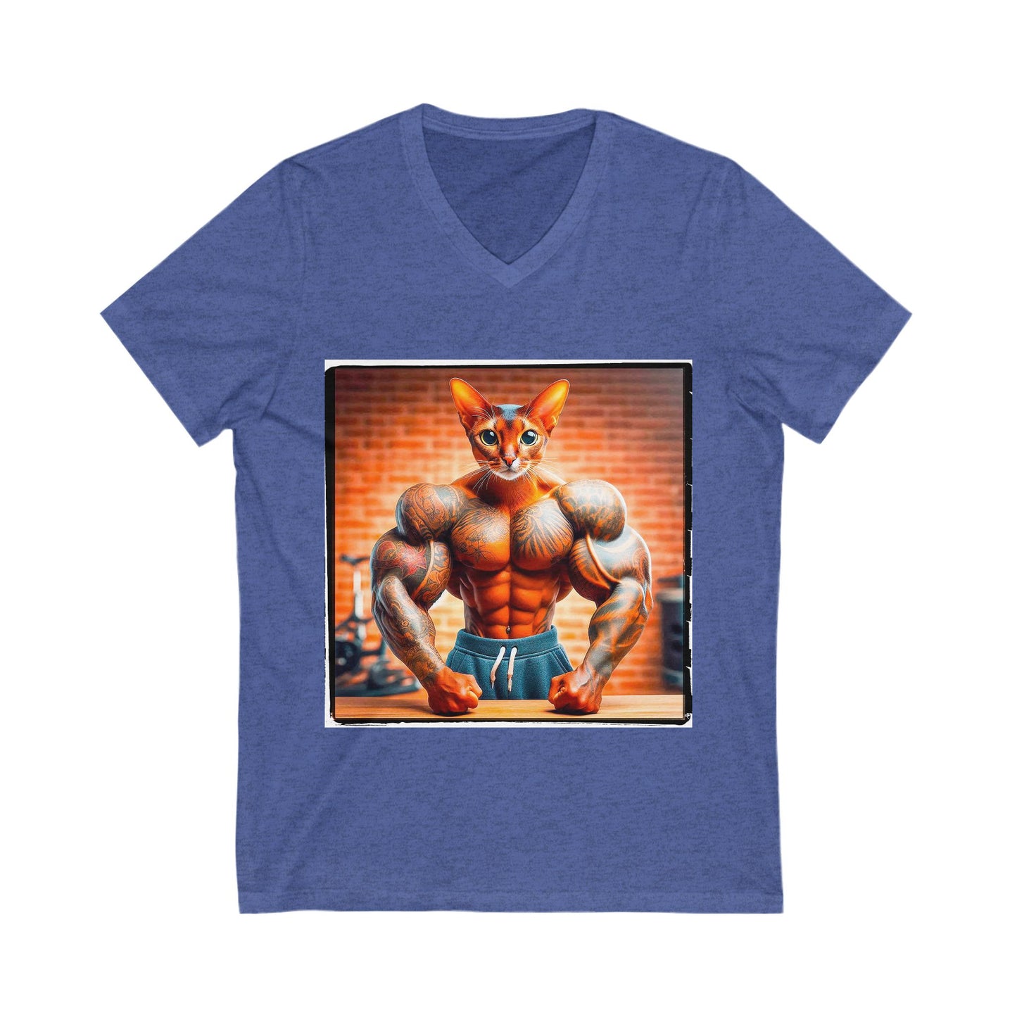 Abyssinian muscles Jersey Short Sleeve V-Neck Tee