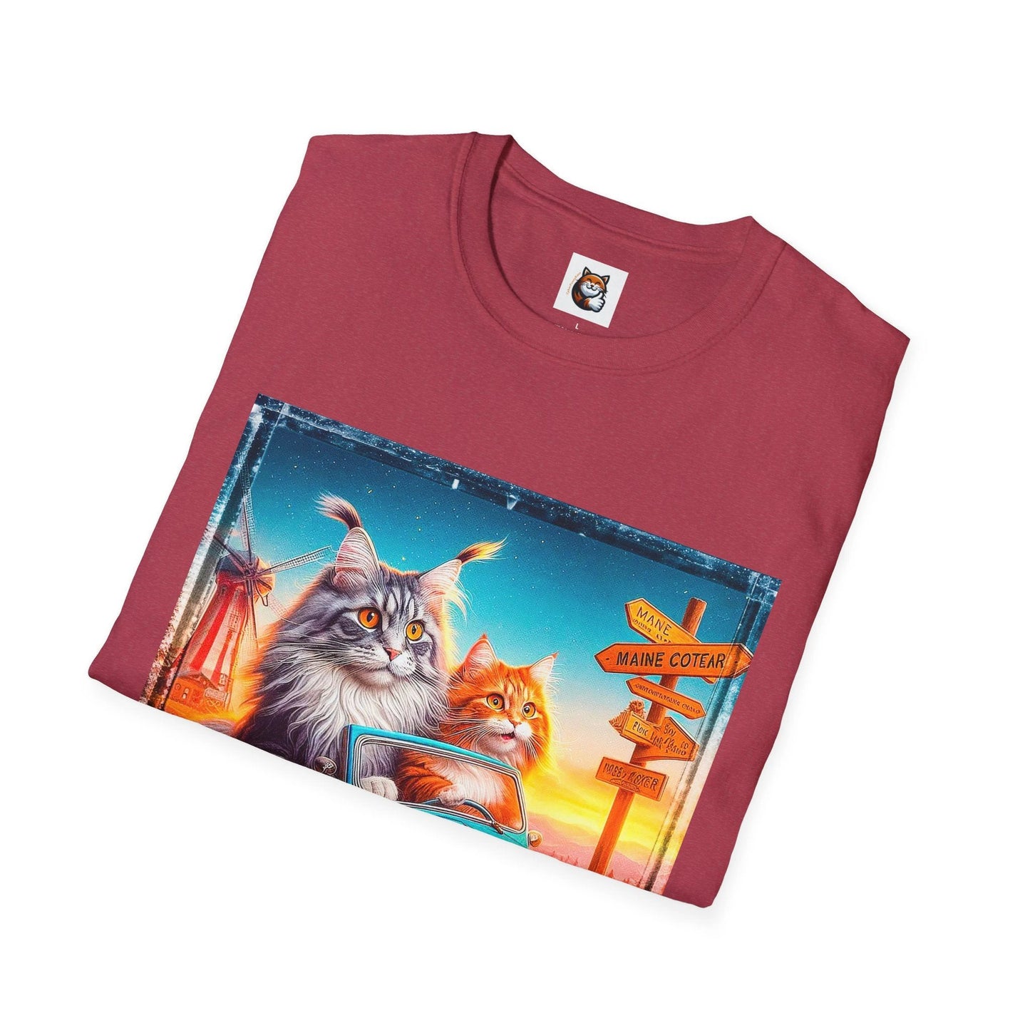 Wacky Maine Coon Unisex Softstyle T-Shirt by Printify