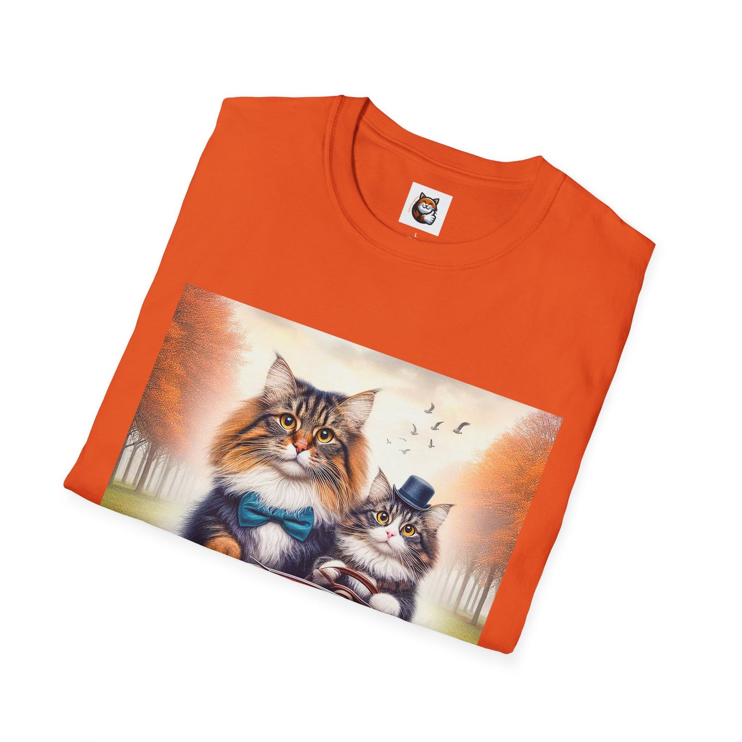 Wacky Norwegian Forest Cat Unisex Softstyle T-Shirt