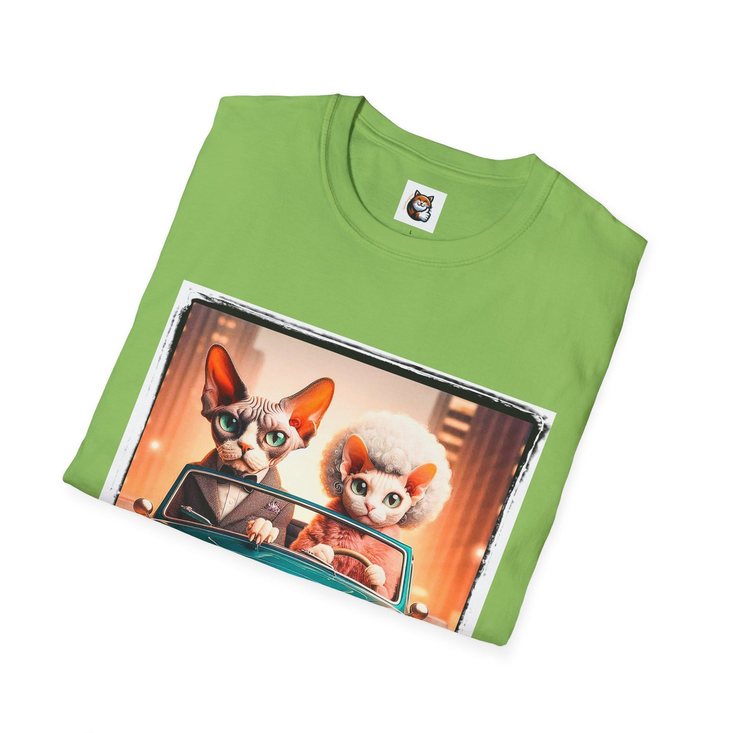 Wacky Devon Rex Cat Unisex Softstyle T-Shirt