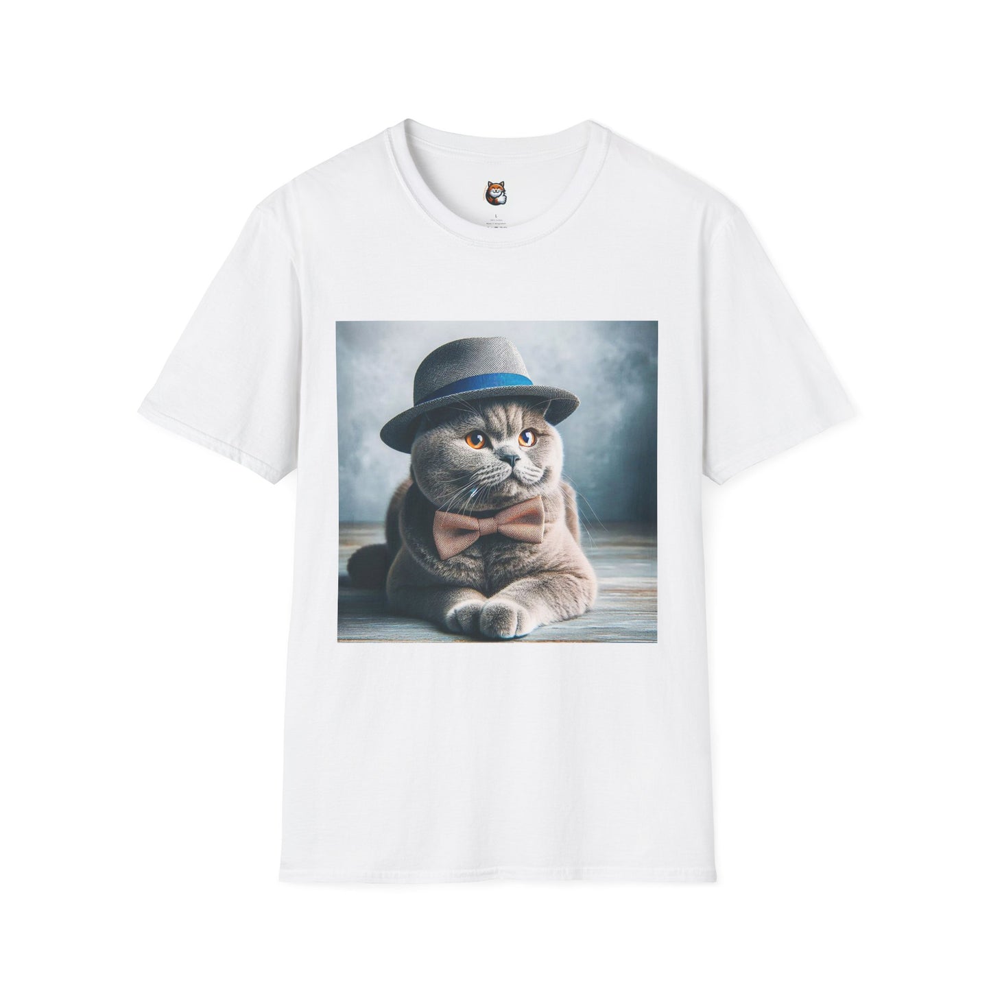British Shorthair hat and bow Softstyle T-Shirt