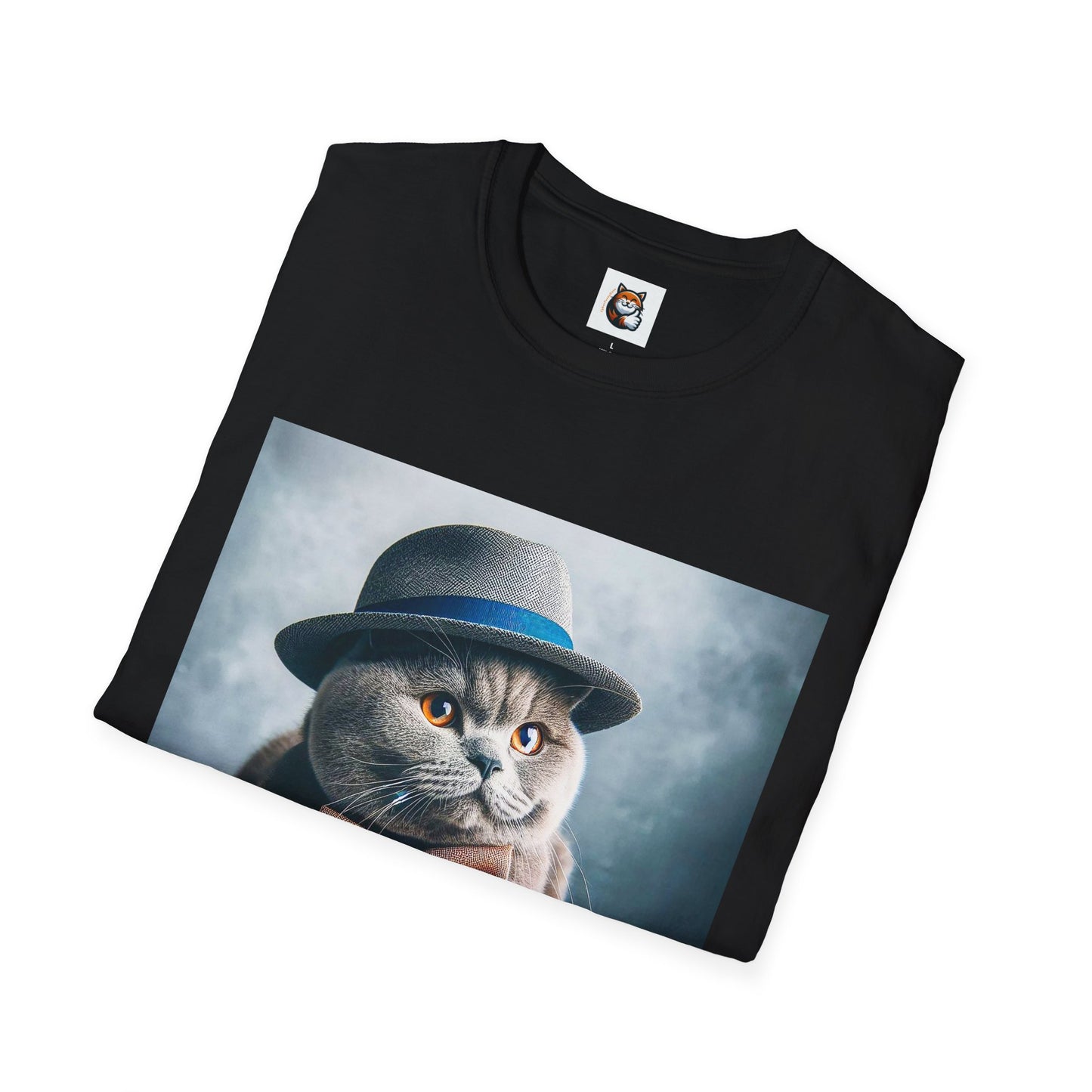 British Shorthair hat and bow Softstyle T-Shirt