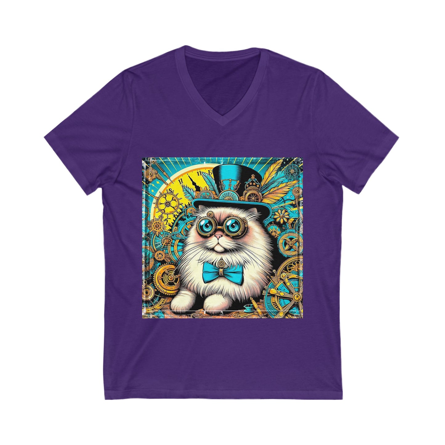 Ragdoll Cat Unisex Jersey Short Sleeve V-Neck Tee