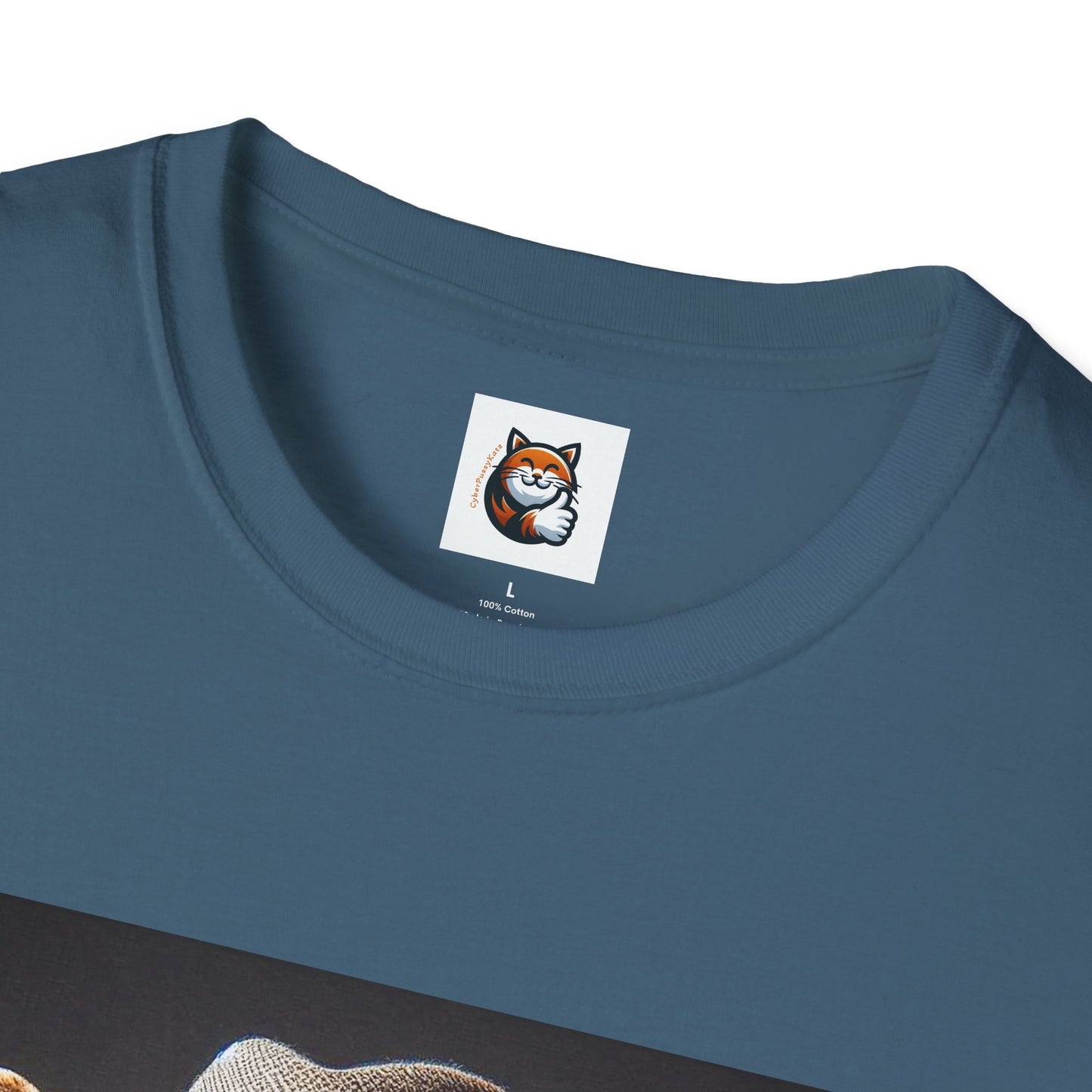 Devon Rex Cat hat and tie Softstyle T-Shirt