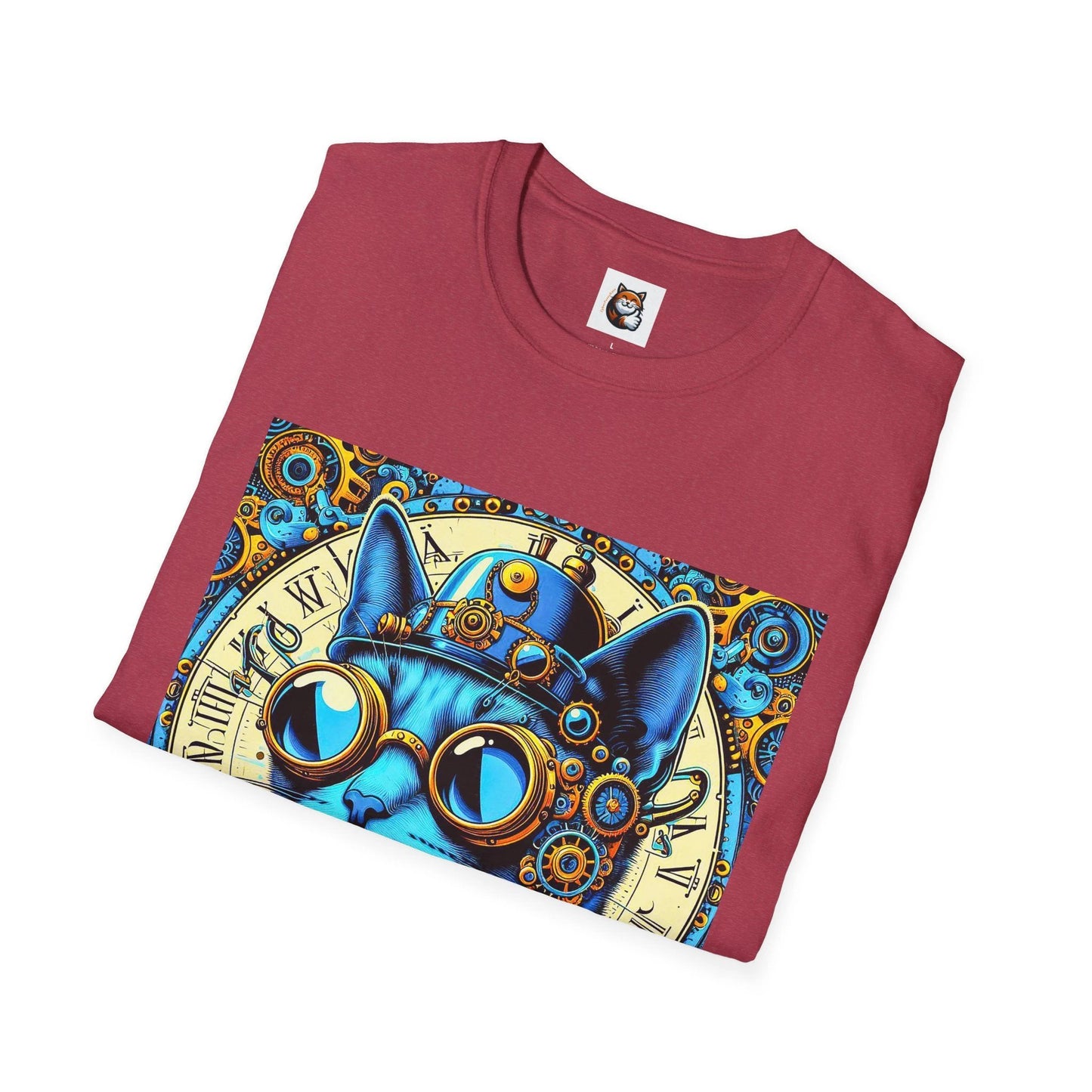 Russian Blue Cat steam punk T-Shirt by Printify