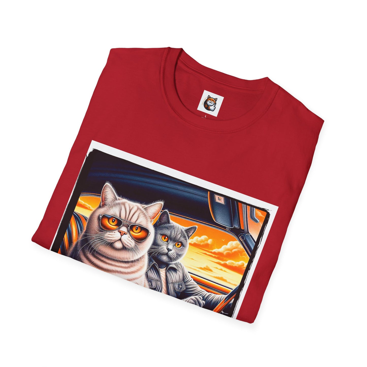 British Shorthair friends driving Softstyle T-Shirt