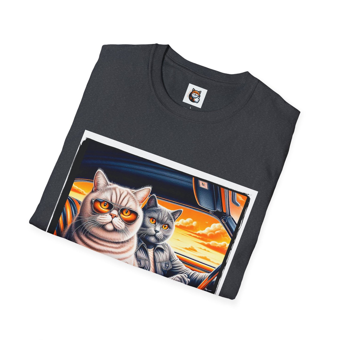 British Shorthair friends driving Softstyle T-Shirt