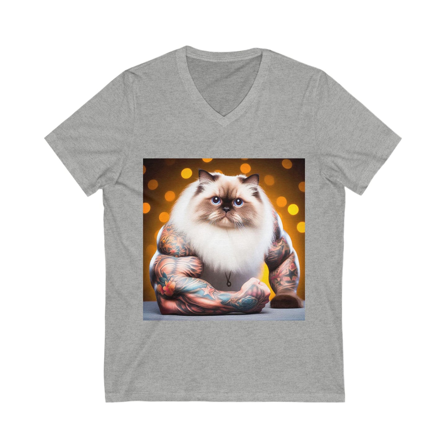Ragdoll Cat Unisex Jersey Short Sleeve V-Neck Tee
