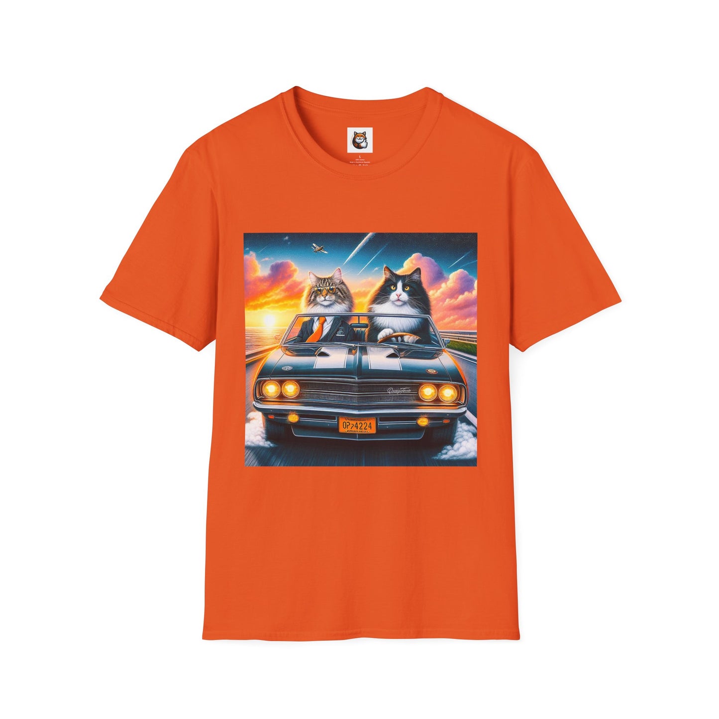 Wacky Norwegian Forest Cat Unisex Softstyle T-Shirt