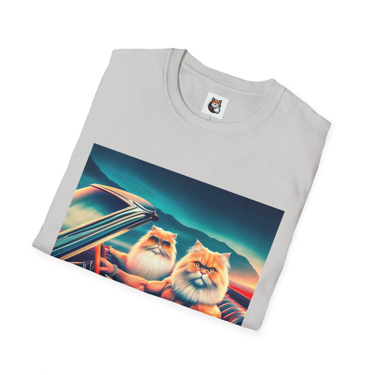 Wacky Persian Cat Unisex Softstyle T-Shirt