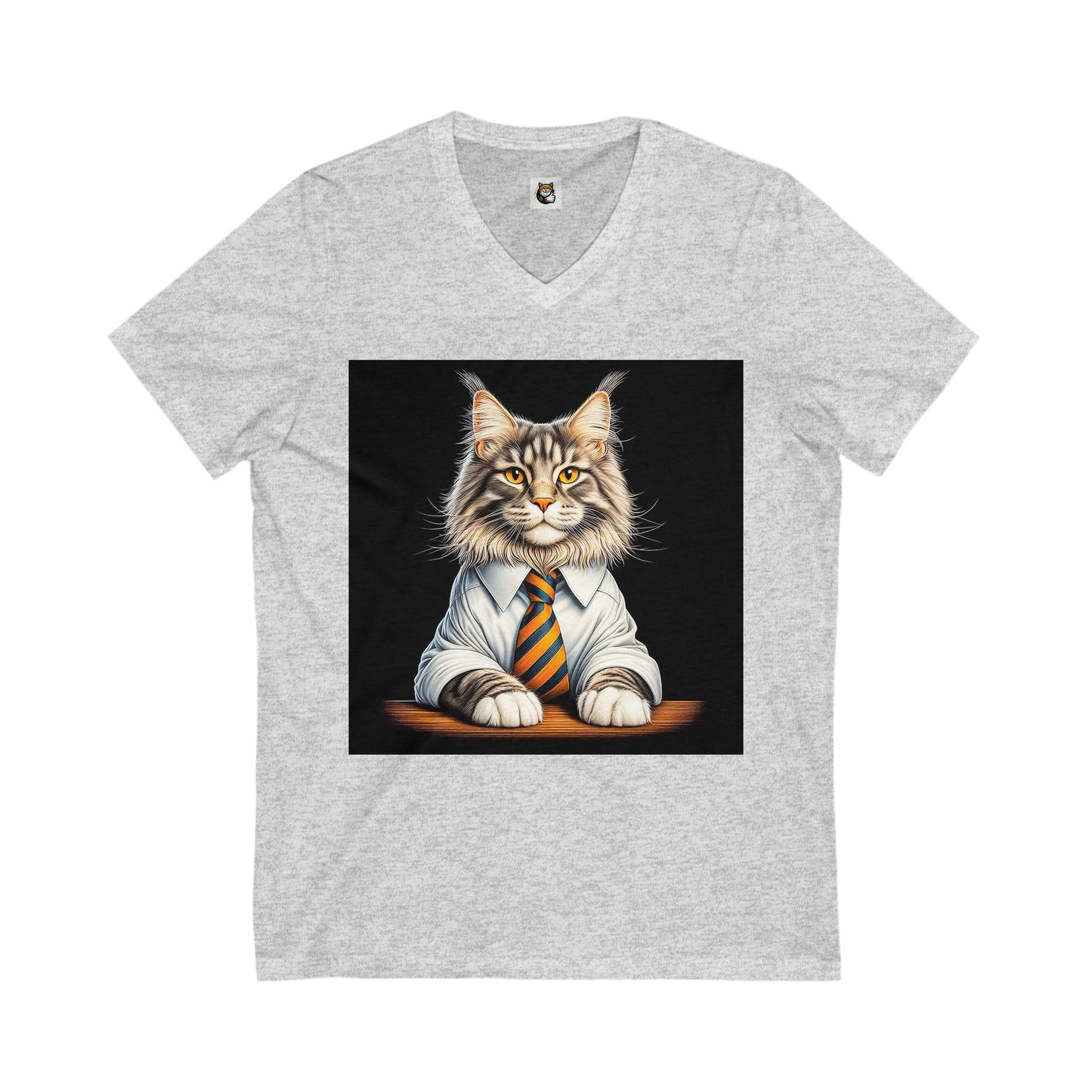 Maine Coon Unisex Jersey Short Sleeve V-Neck Tee