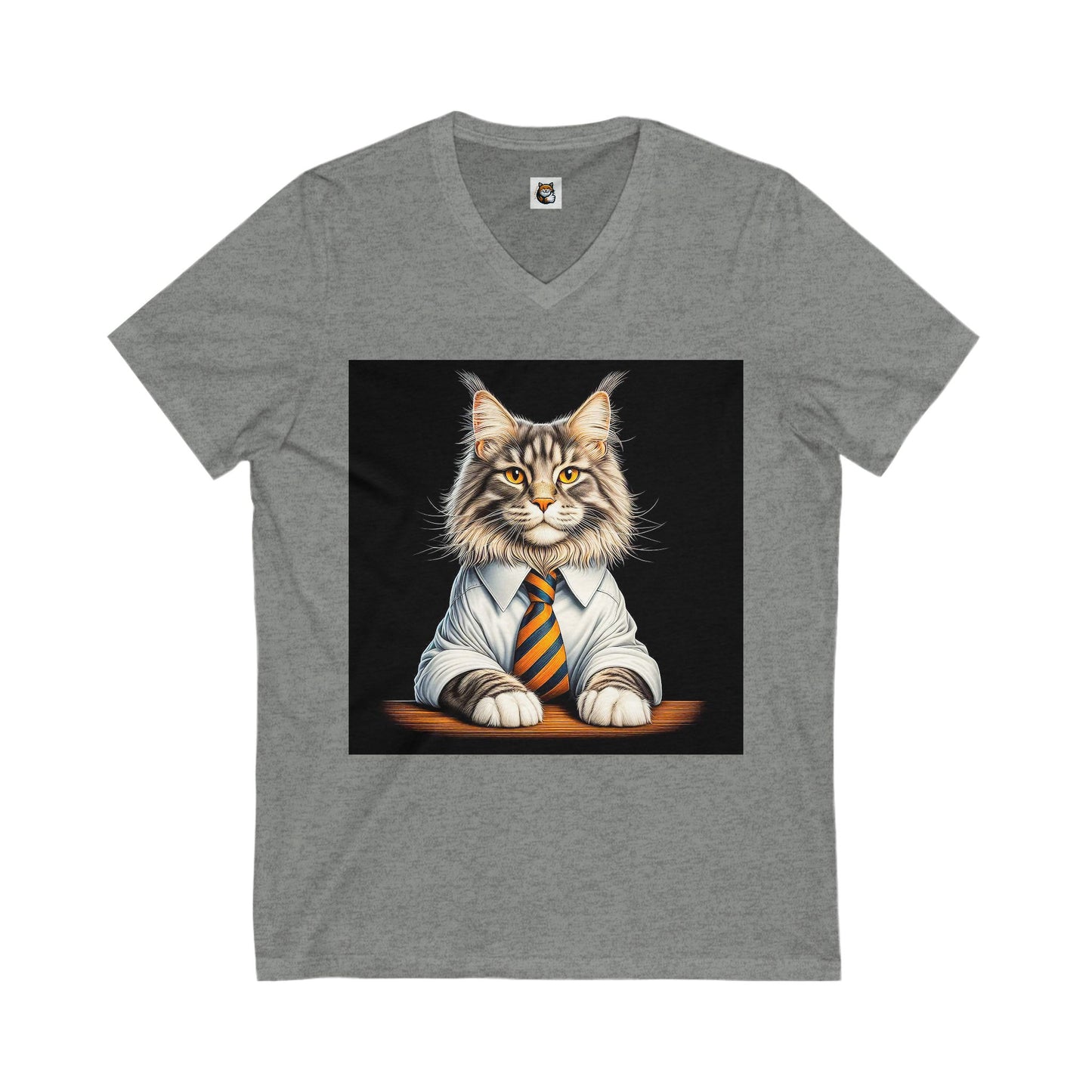 Maine Coon Unisex Jersey Short Sleeve V-Neck Tee