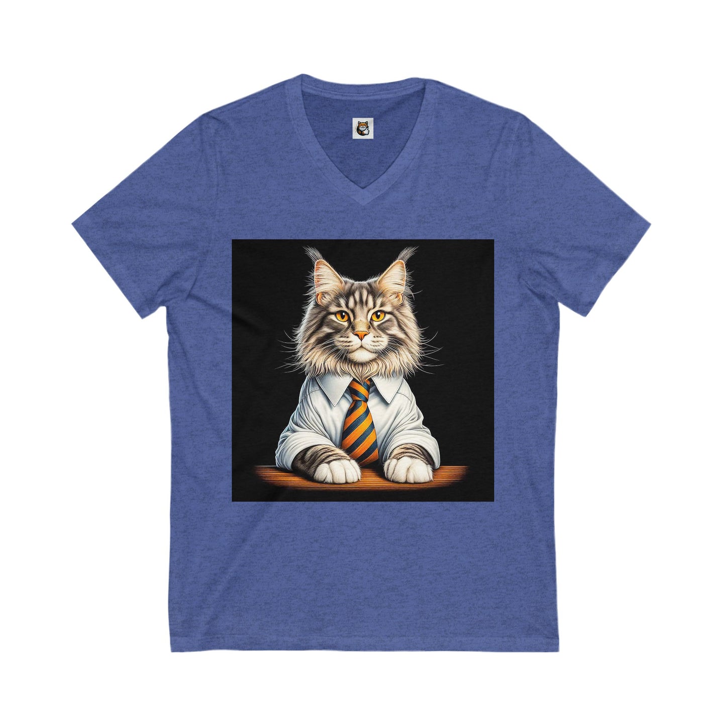 Maine Coon Unisex Jersey Short Sleeve V-Neck Tee