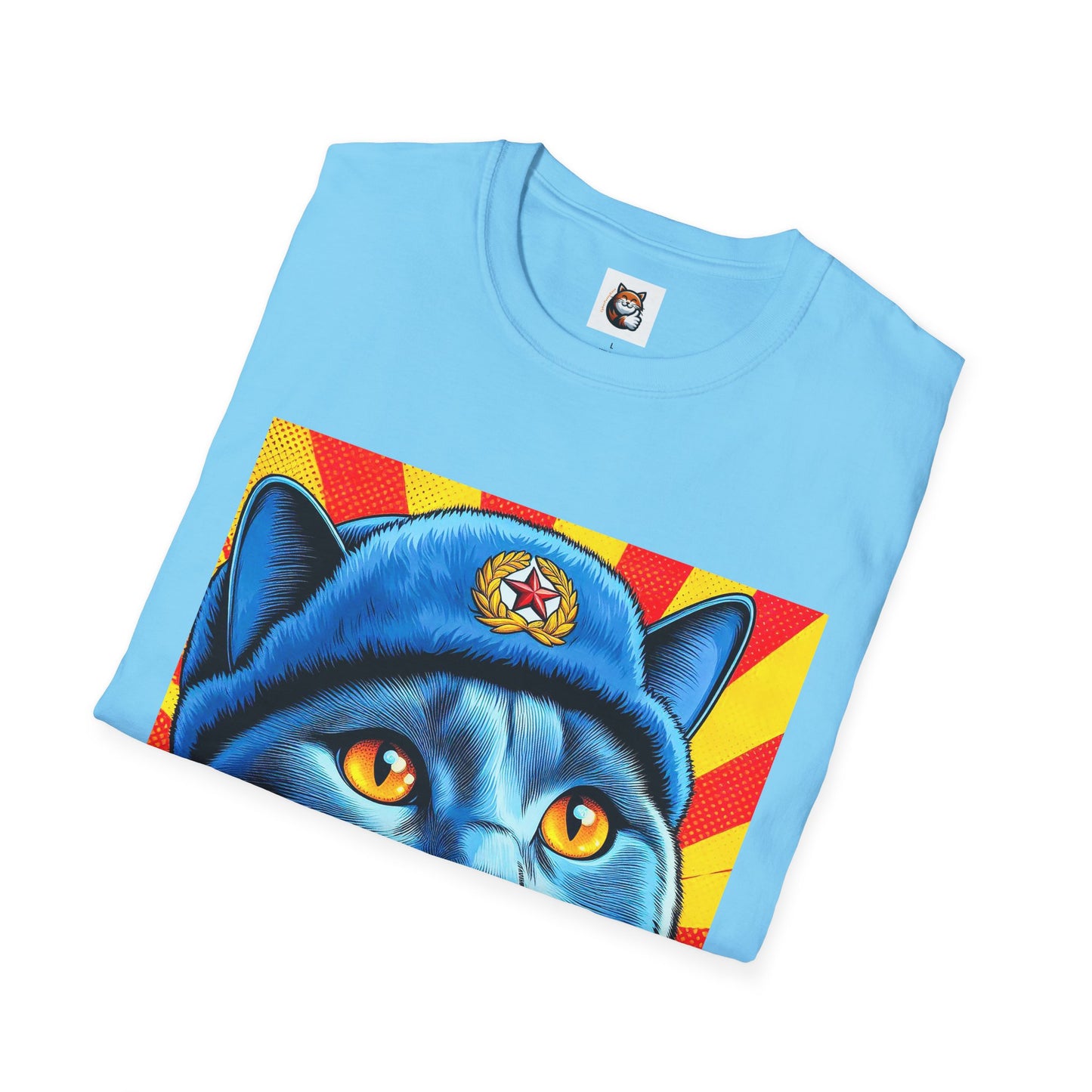 Russian Blue Cat Unisex Softstyle T-Shirt