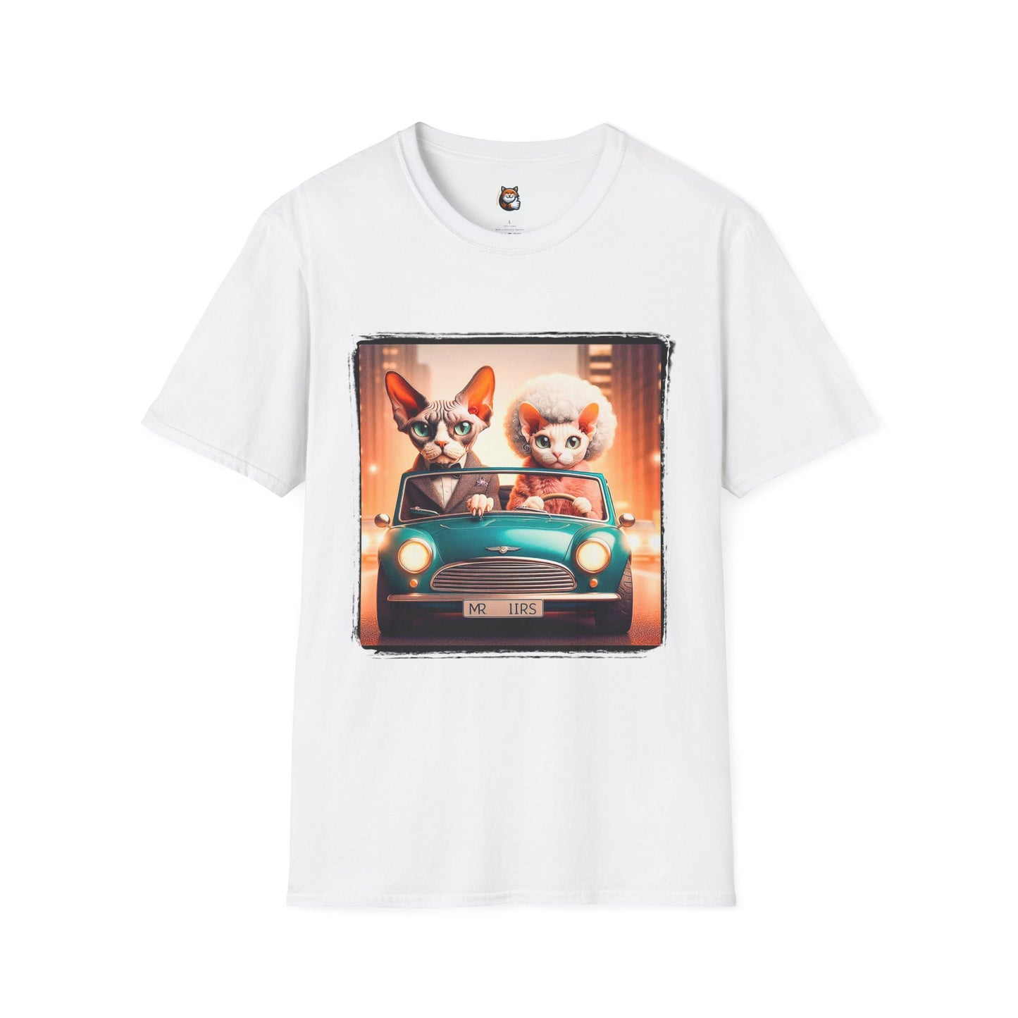 Wacky Devon Rex Cat Unisex Softstyle T-Shirt