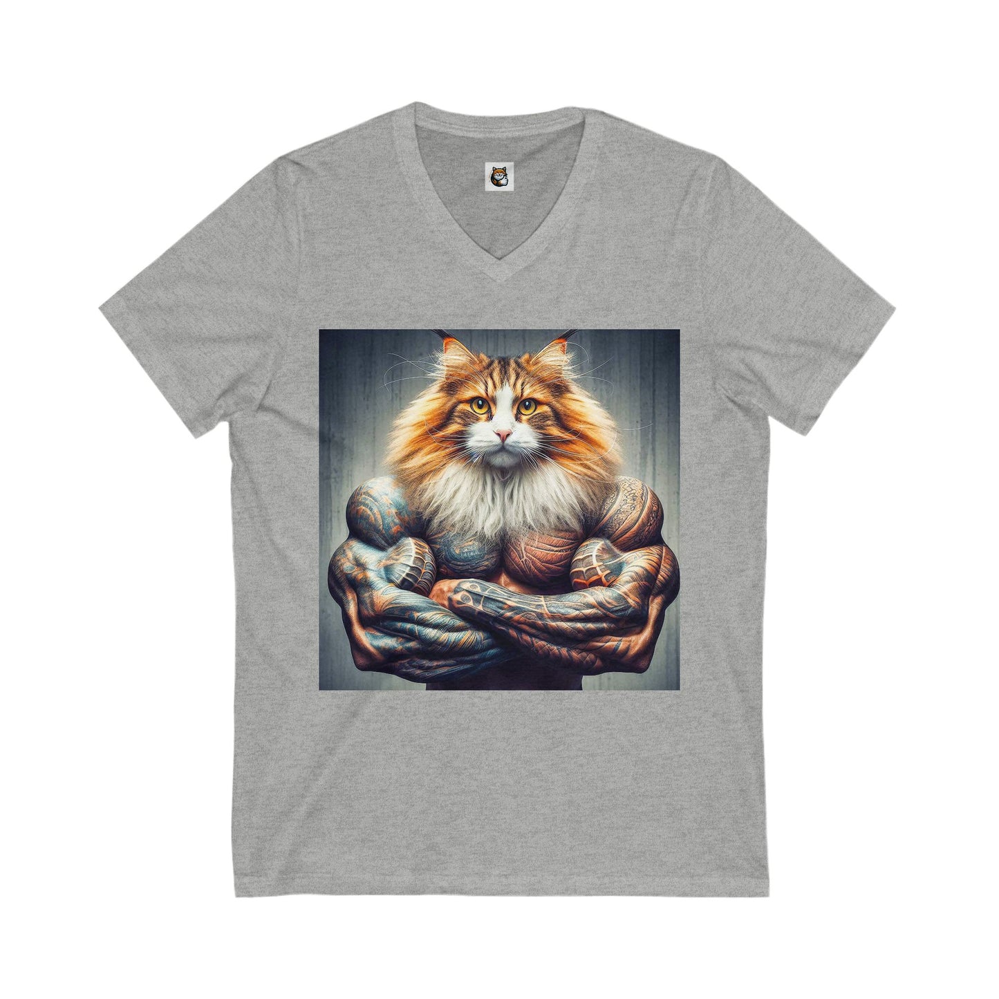 Maine Coon Unisex Jersey Short Sleeve V-Neck Tee