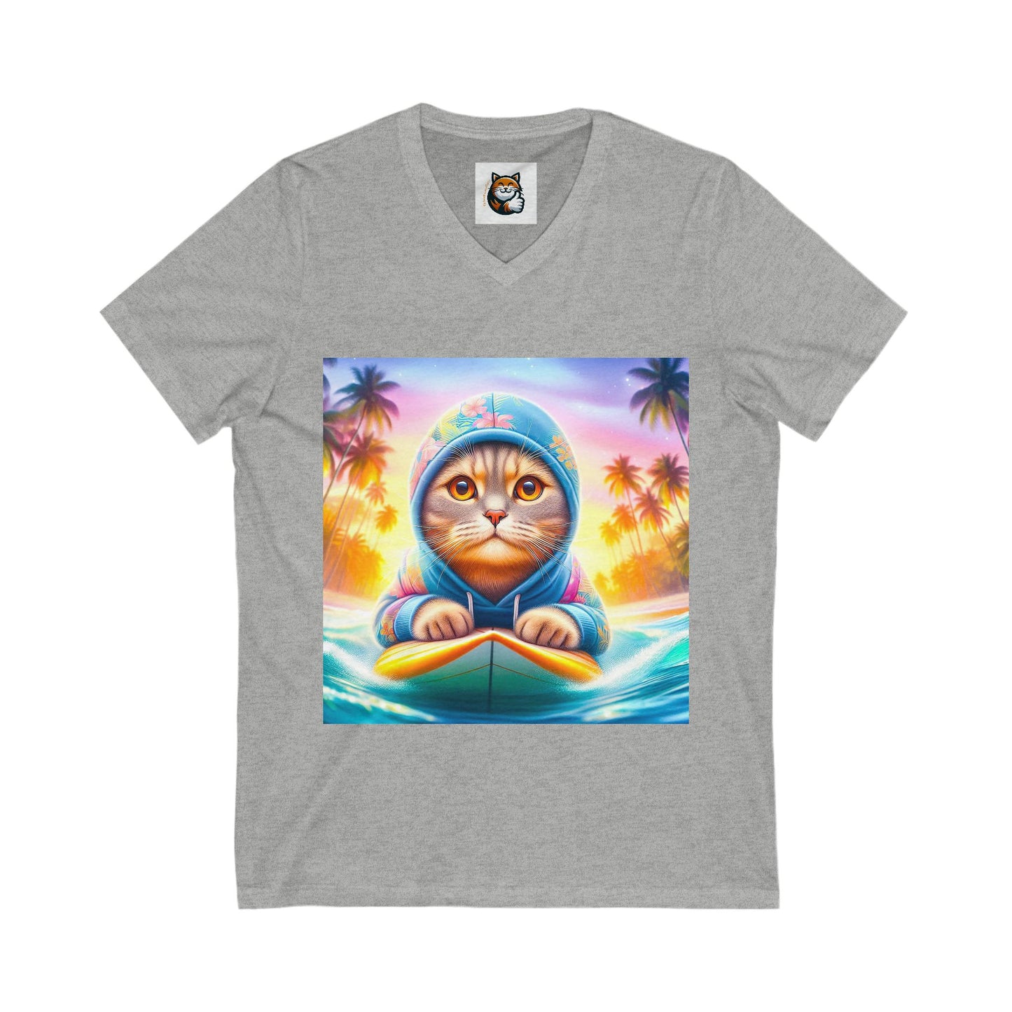 Scottish Fold Cat surfs up shirt