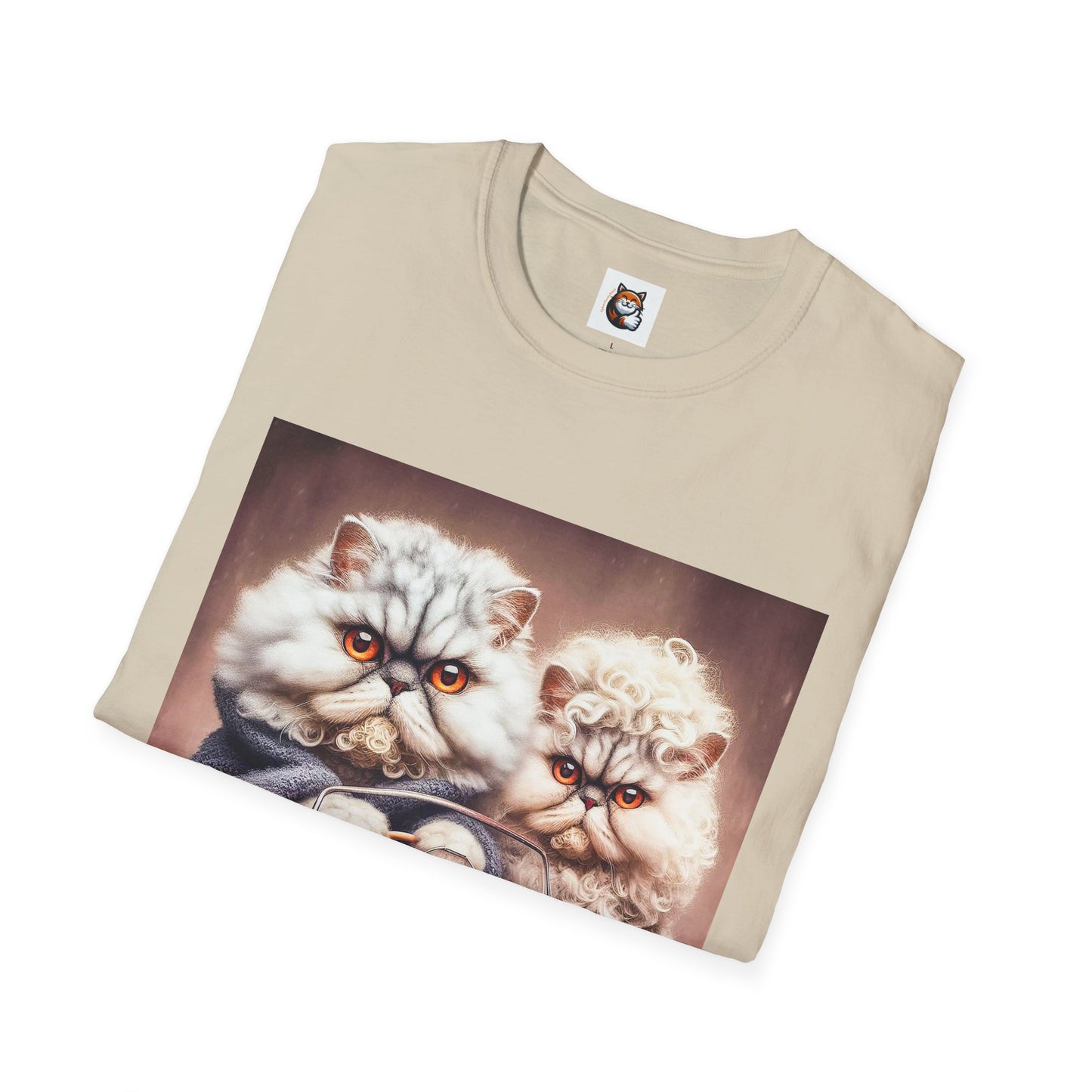 Wacky Selkirk Rex Cat T-Shirt angry couple