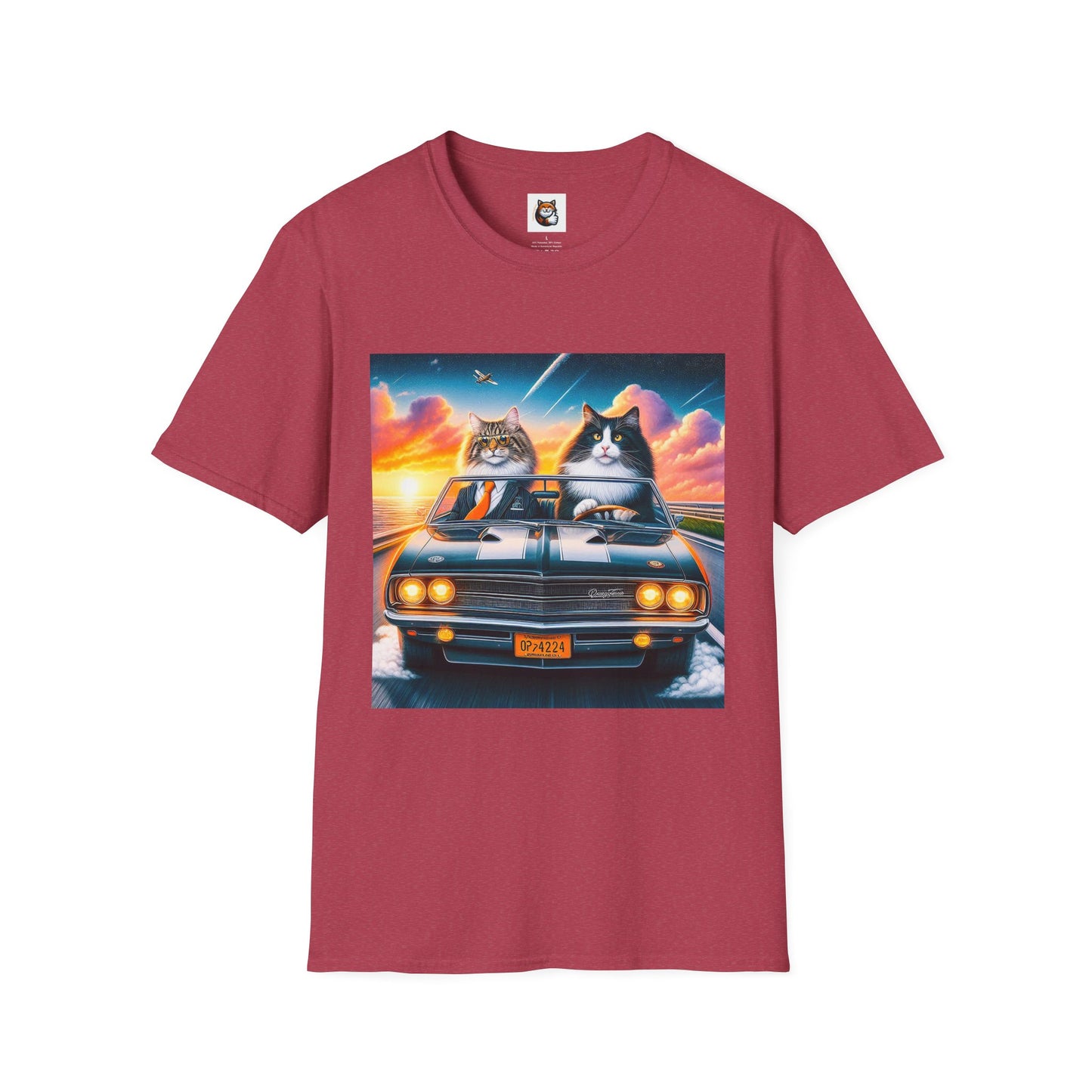 Wacky Norwegian Forest Cat Unisex Softstyle T-Shirt