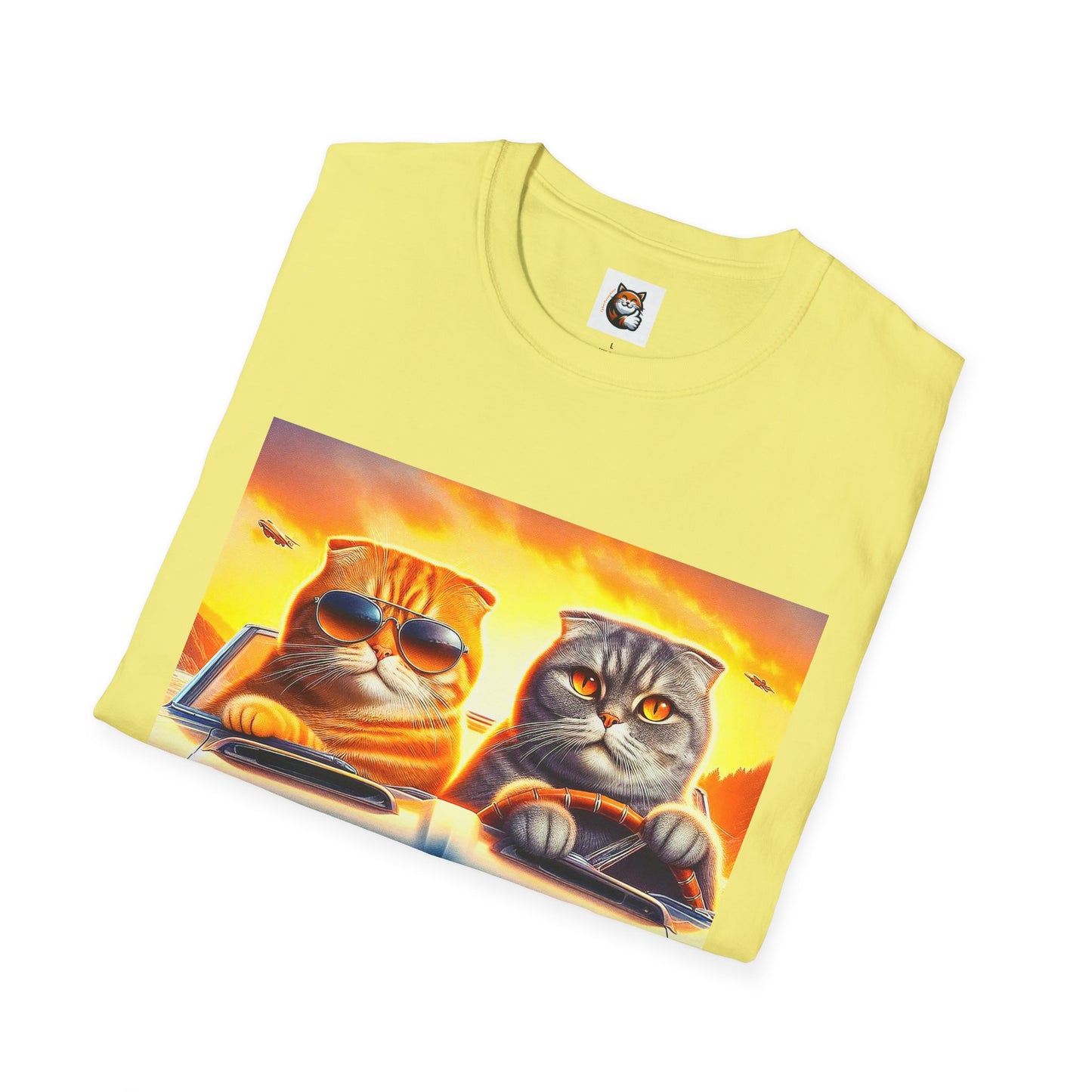Scottish Fold driving couple T-Shirt
