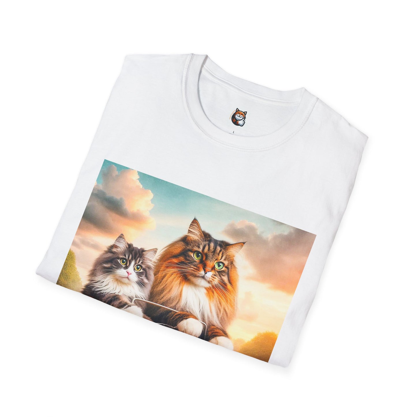 Wacky Norwegian Forest Cat Unisex Softstyle T-Shirt