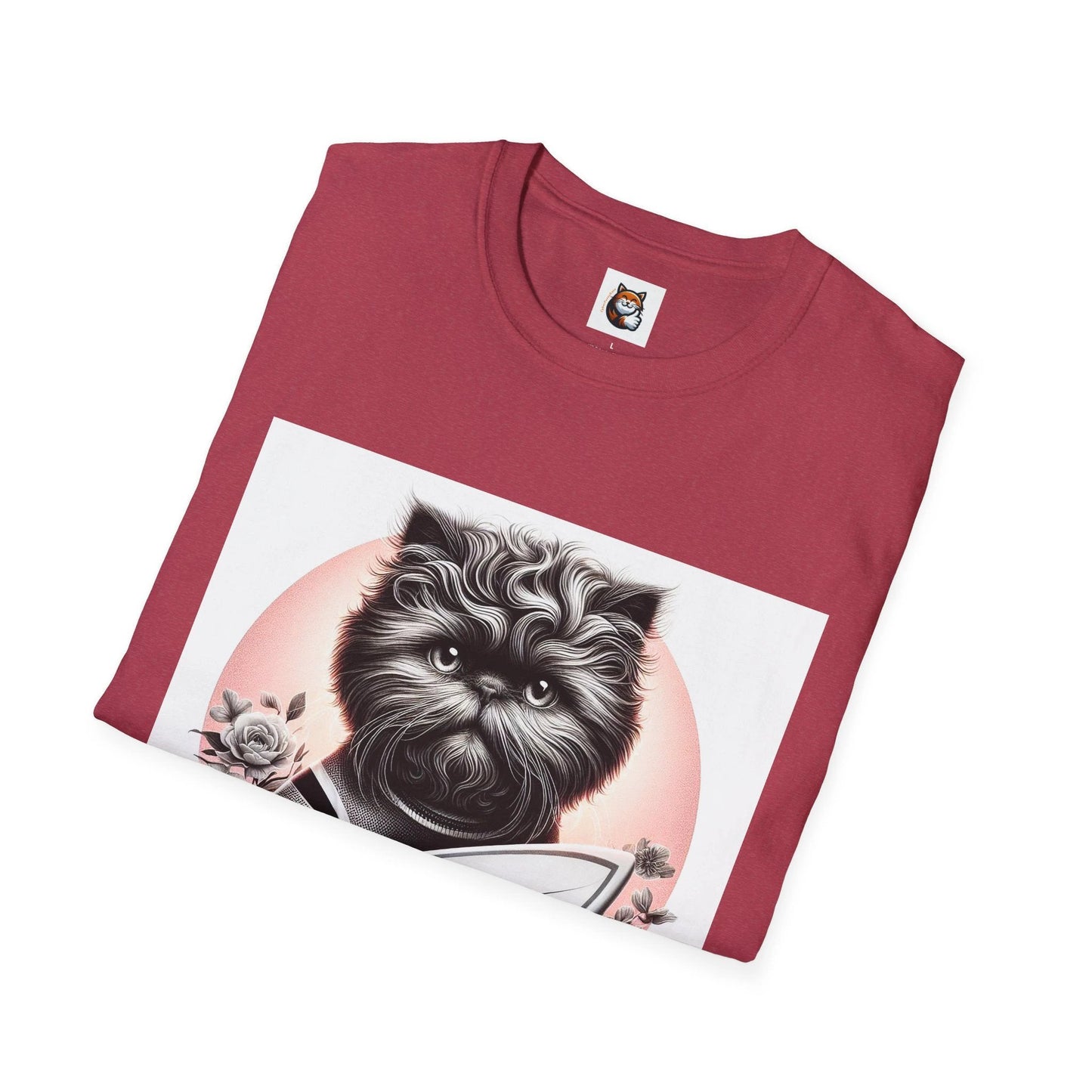 Selkirk Rex Cat T-Shirt fluffy surfer girl by Printify